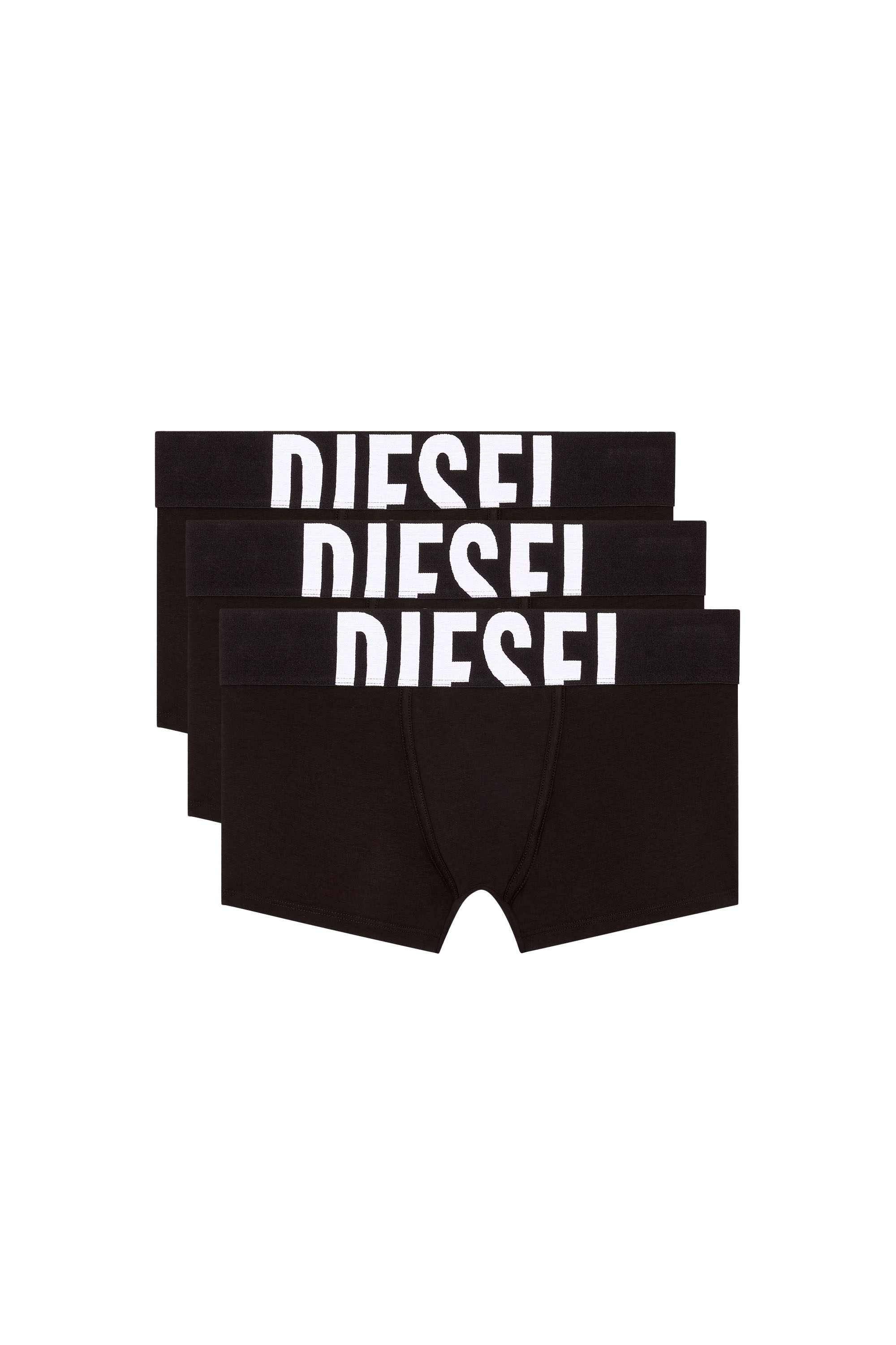 Black Three-pack boxer briefs in stretch cotton