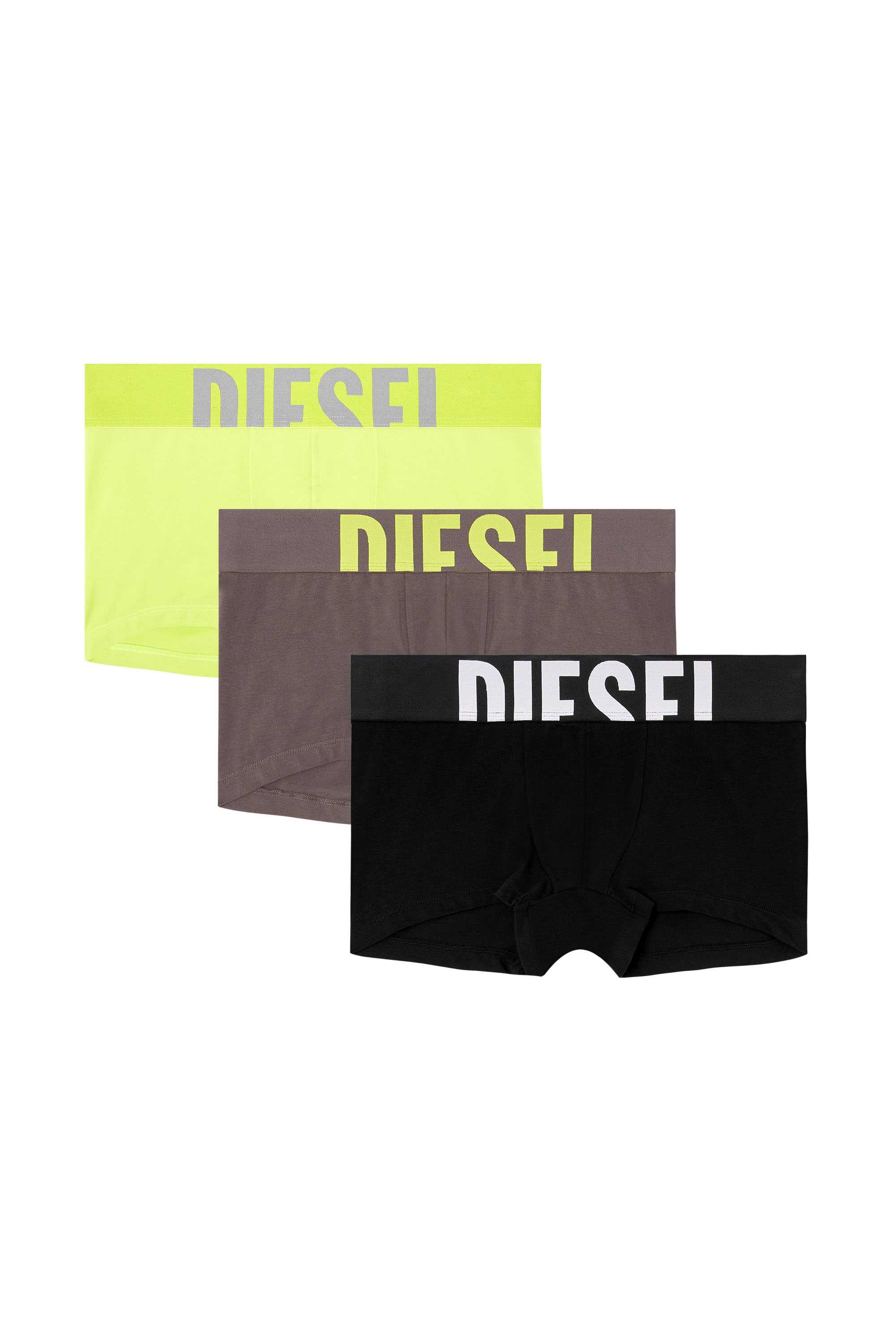 Black Three-pack boxer briefs in stretch cotton
