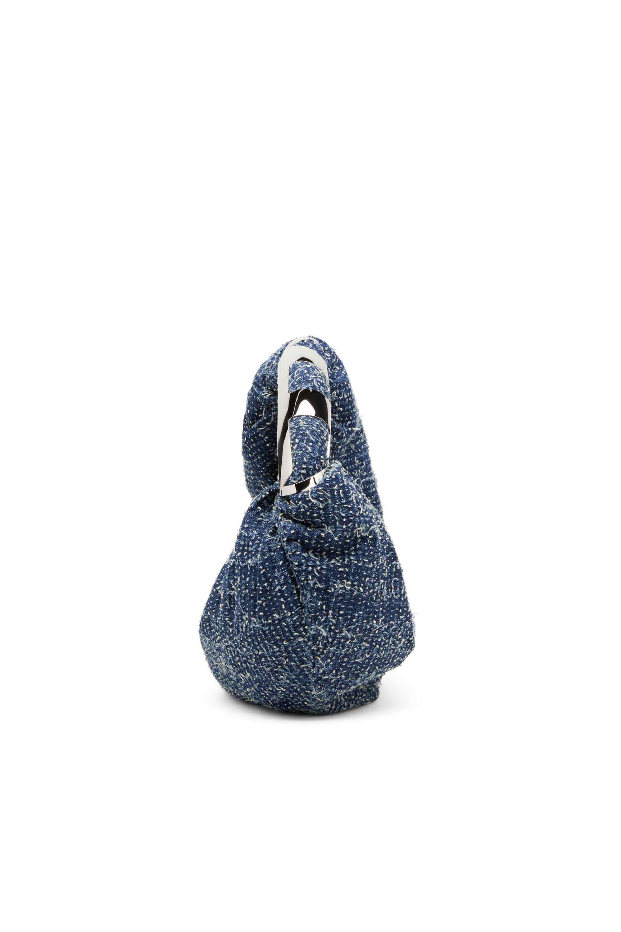 Blue Grab-D S-Hobo bag in bouclé denim