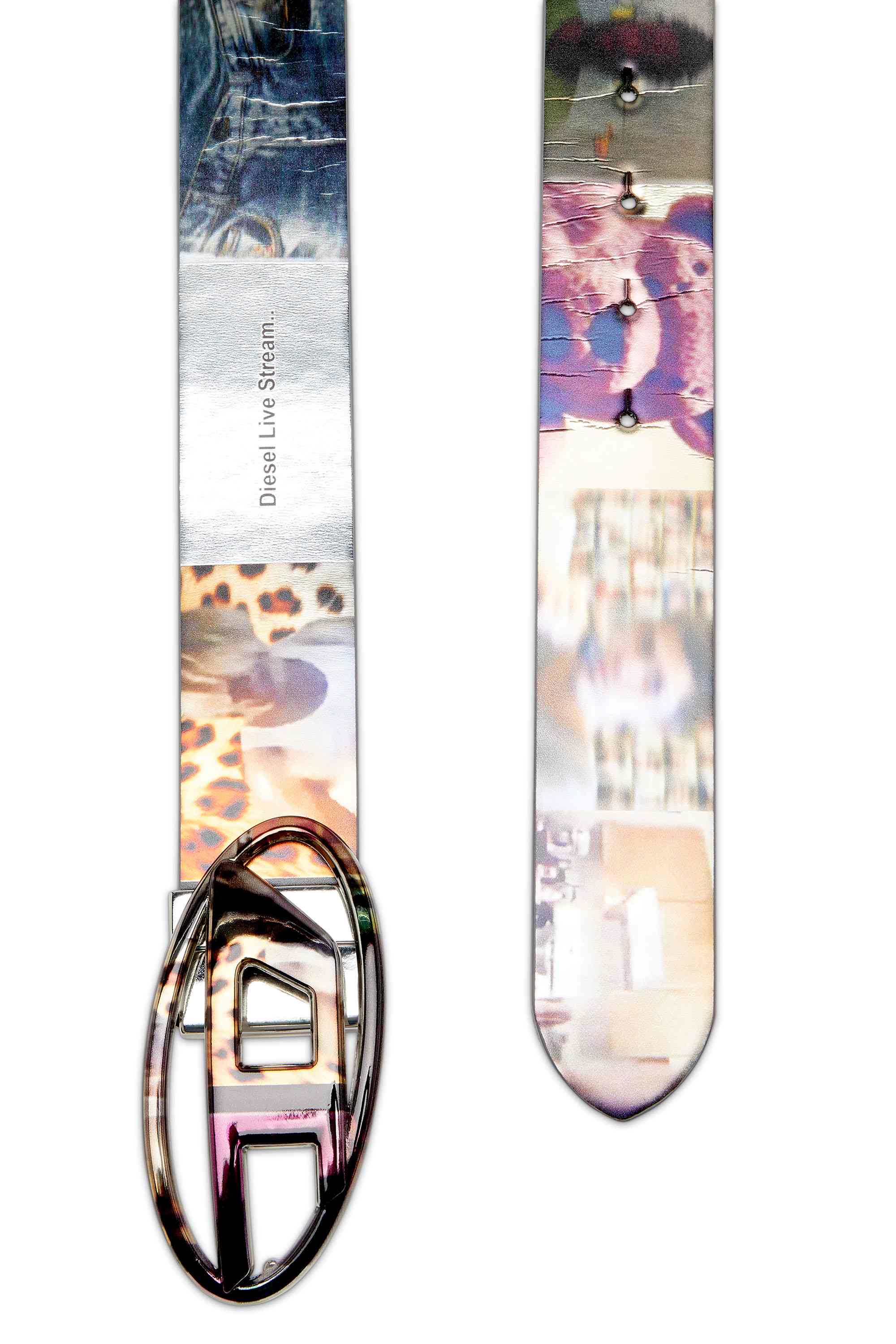 Multicolor Belt with Livestream print