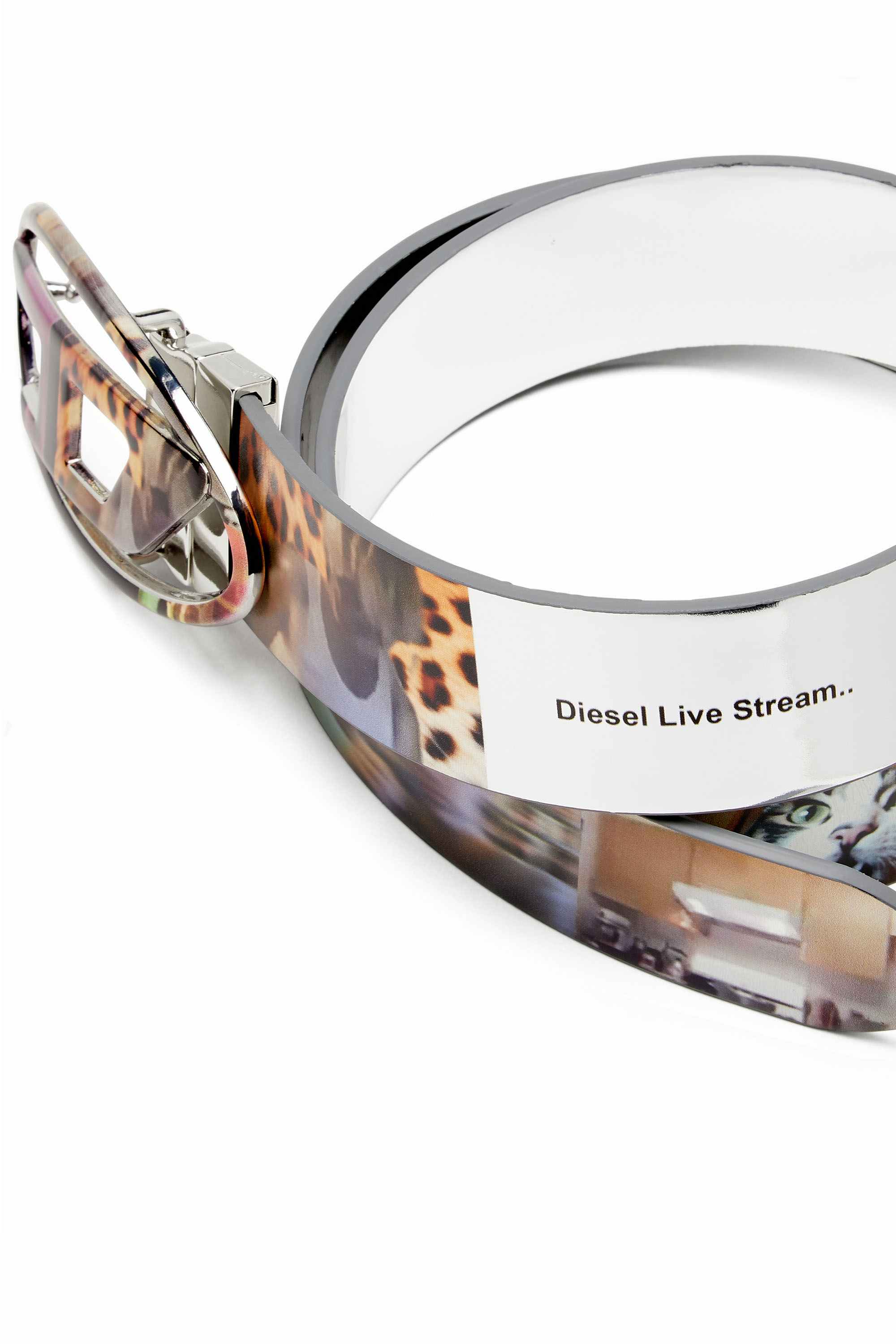Multicolor Belt with Livestream print