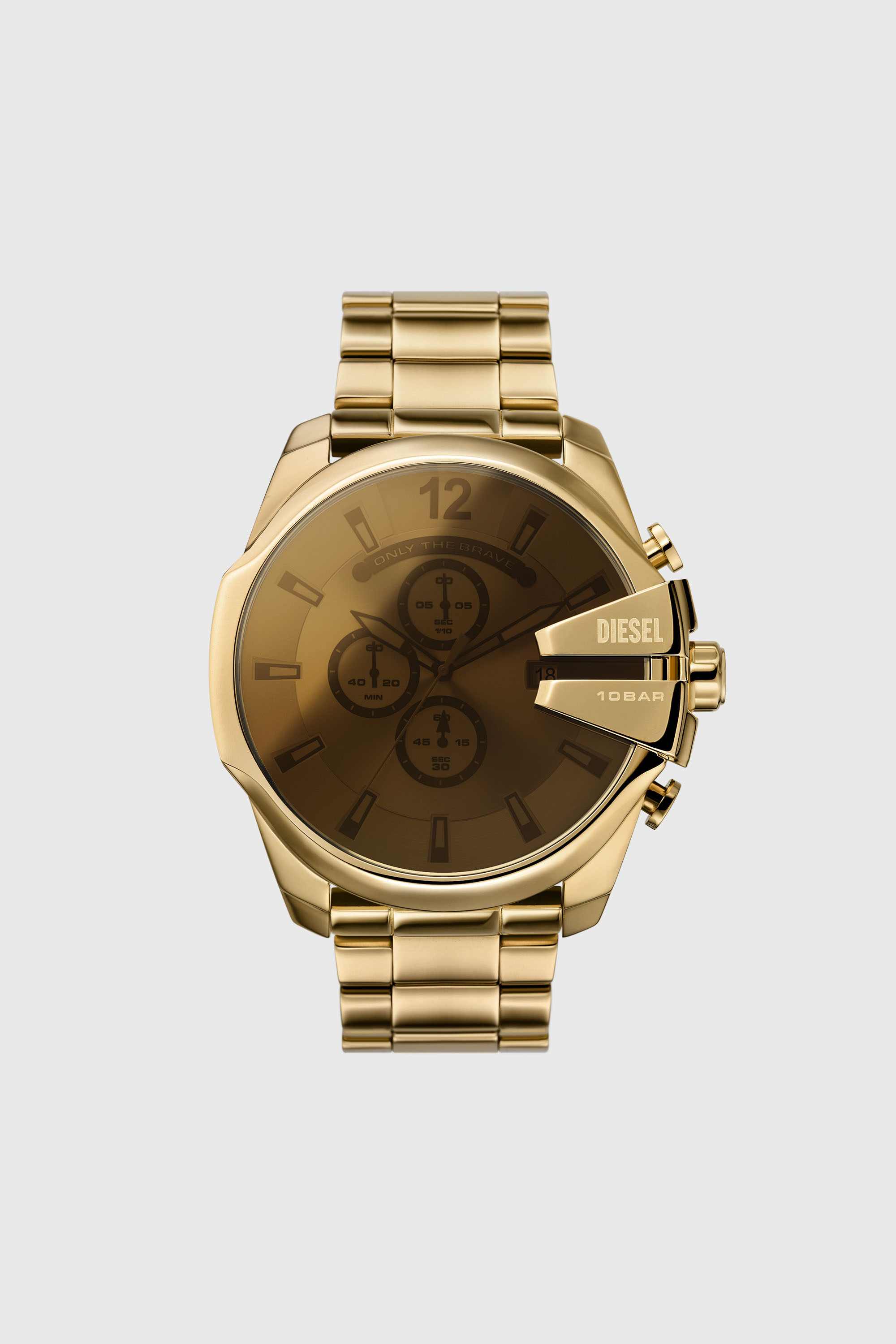 Mega Chief chronograph gold-tone stainless steel watch