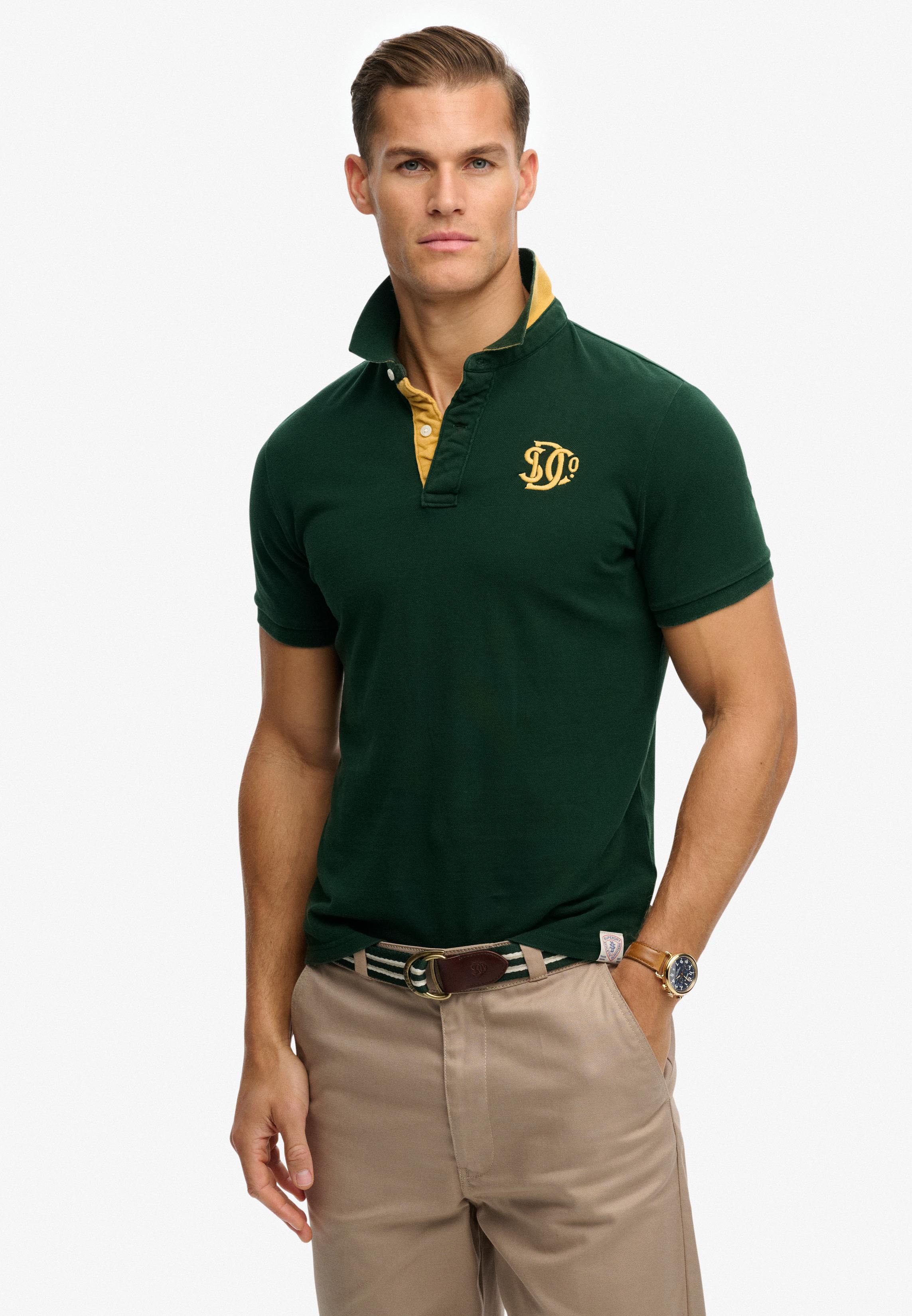 Pique Monogram Polo