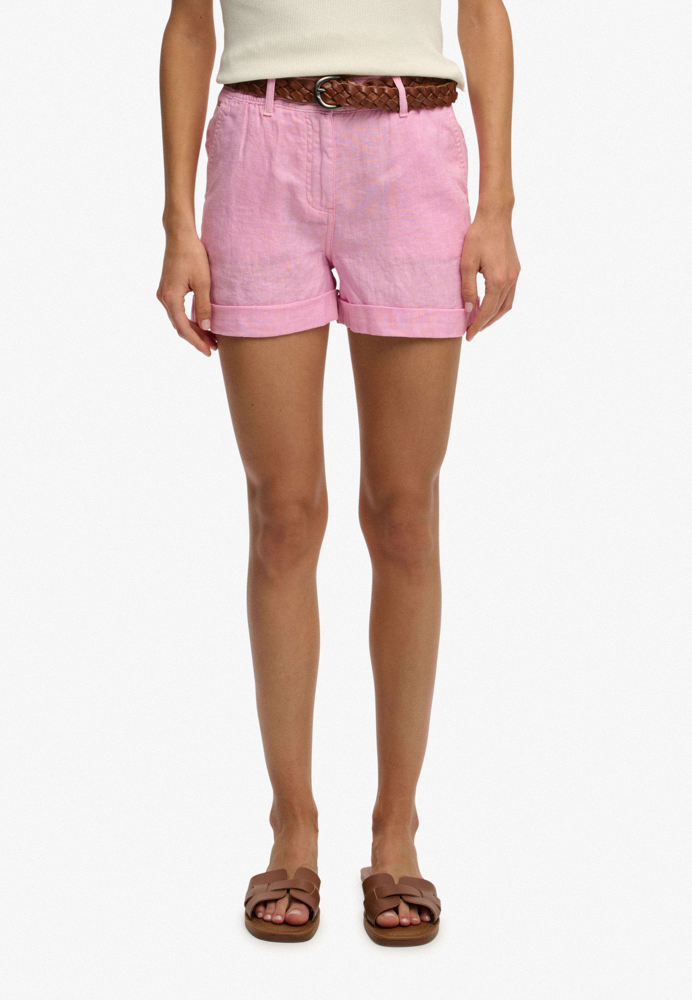 Mid Rise Linen Short