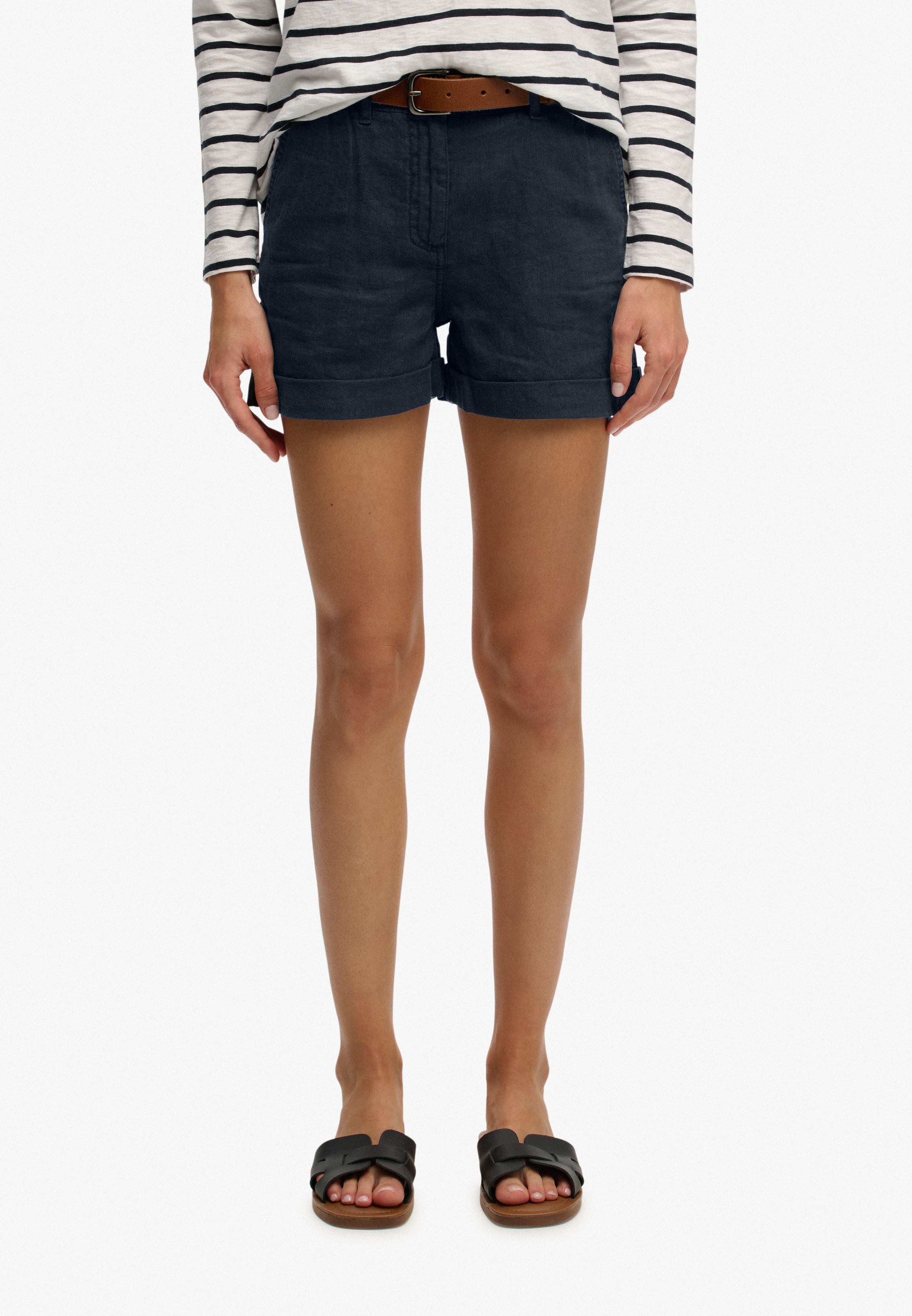 Mid Rise Linen Short