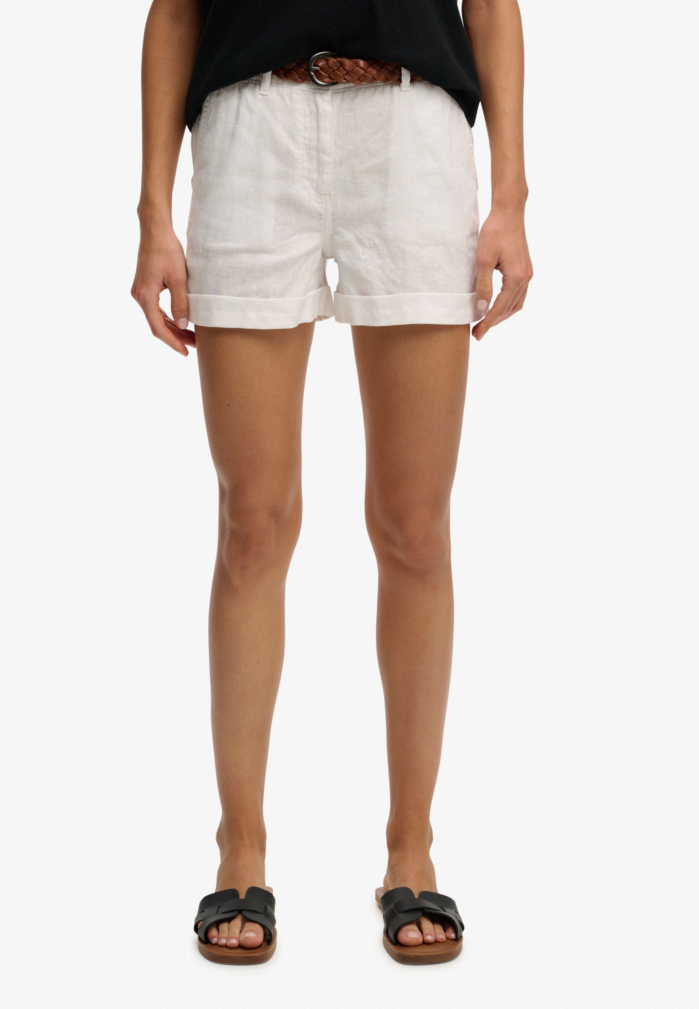 Mid Rise Linen Short
