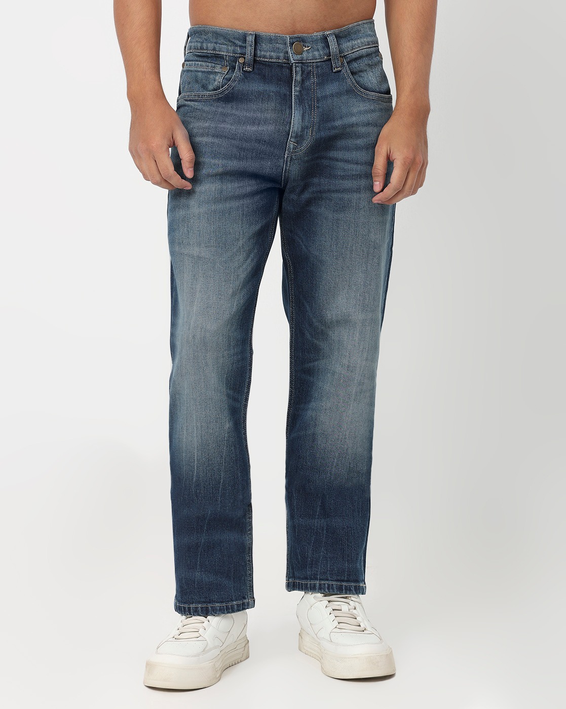 Naruto Straight Dark Whiskered Jeans