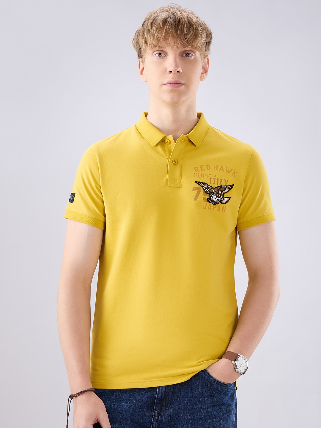 Sd Red Hawk Badge Polo