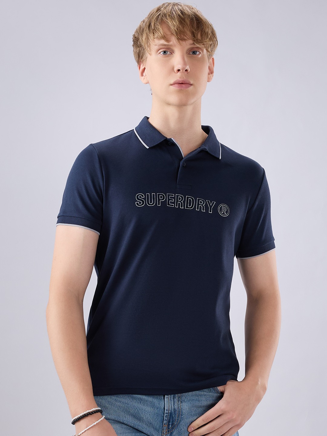 Premium Metallic Outline Polo