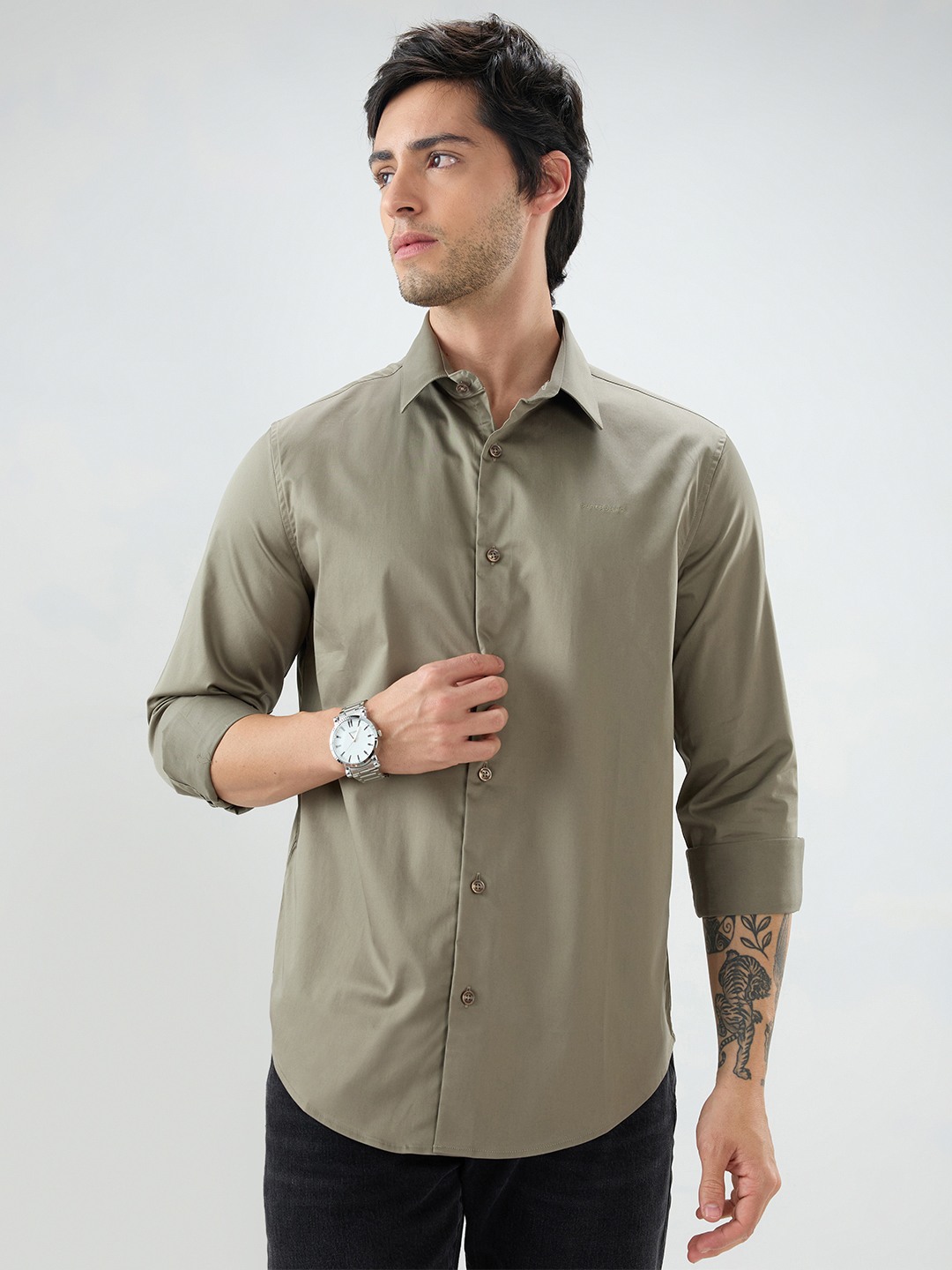Sd Luxe Stretch Satin Classic Core Shirt