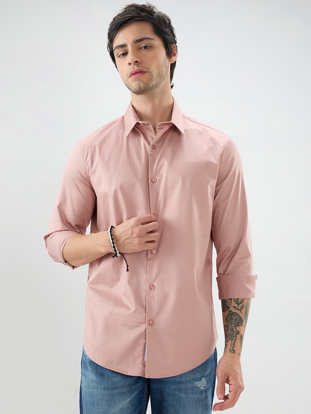 Sd Luxe Stretch Satin Classic Core Shirt