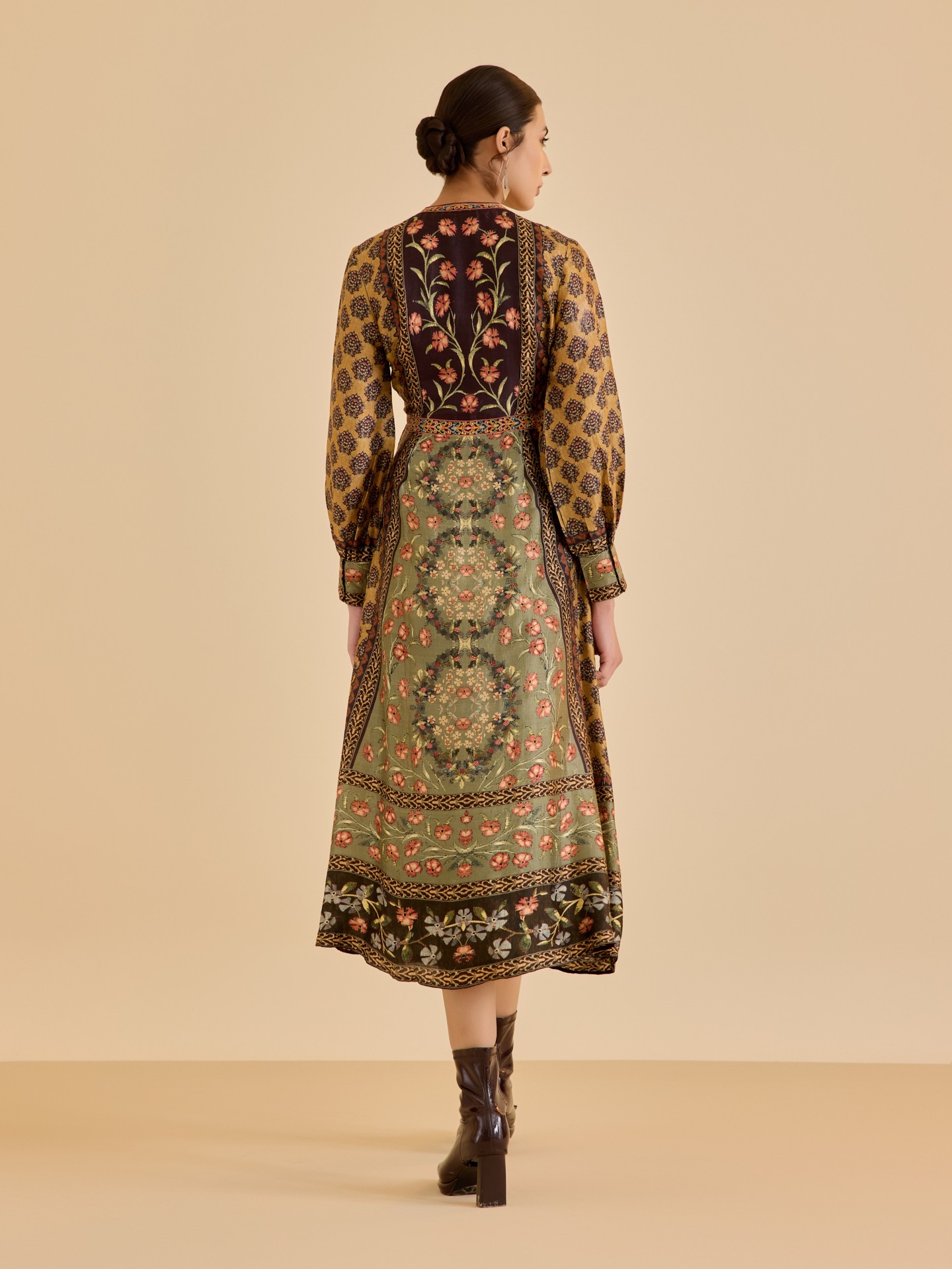 Khaki Black Albina Dress
