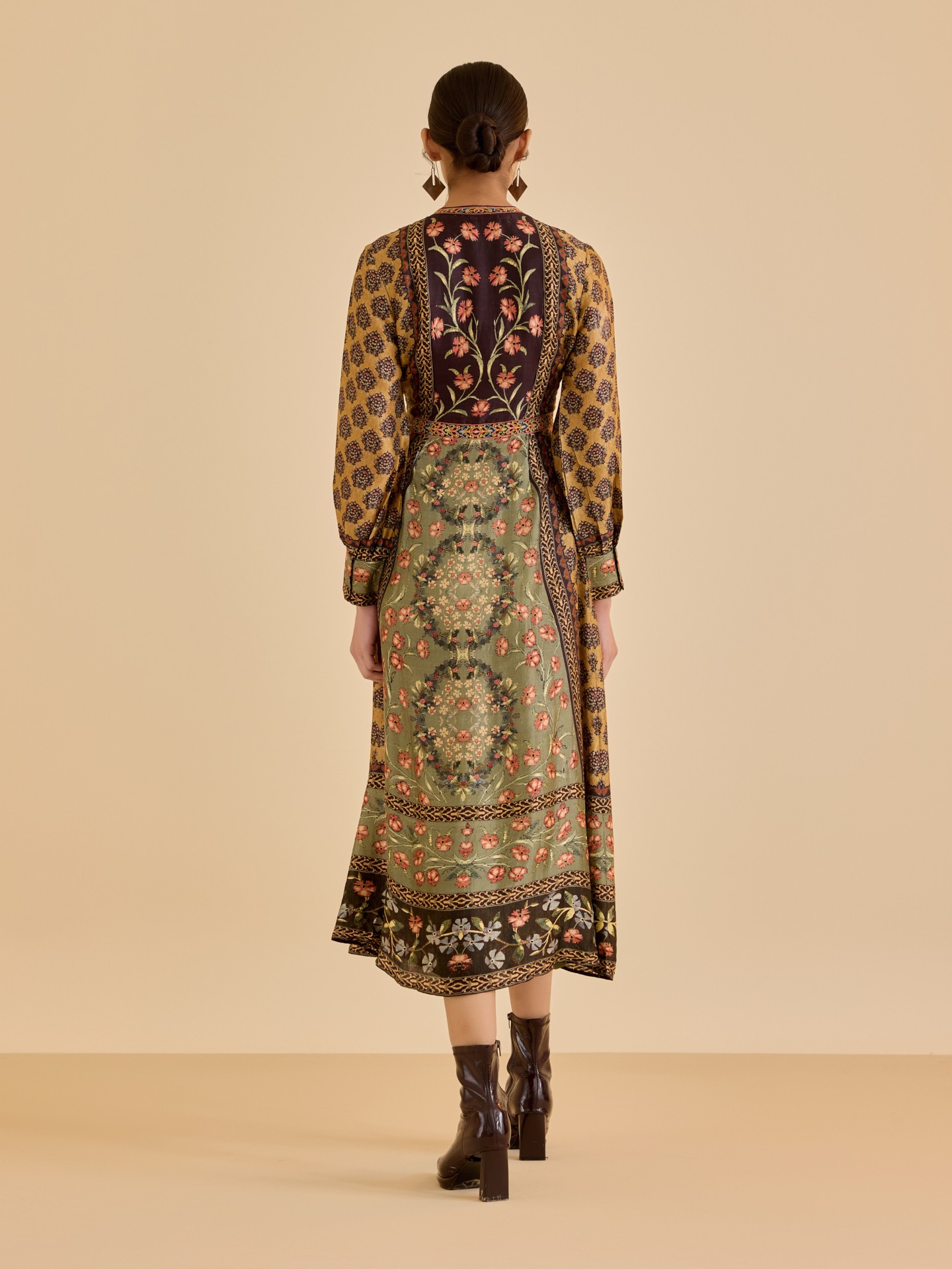 Khaki Black Albina Dress