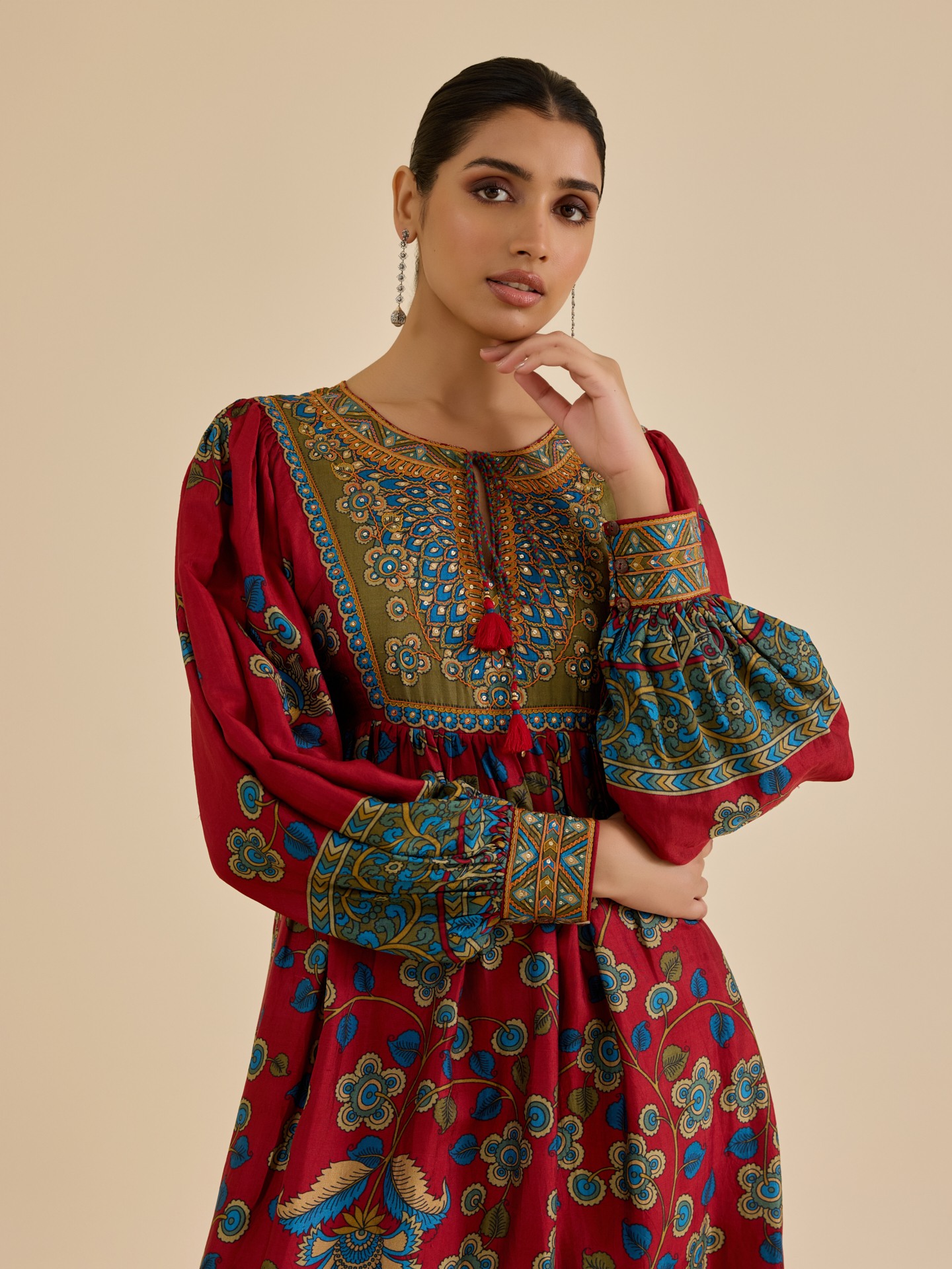 Burgundy Temple Dress