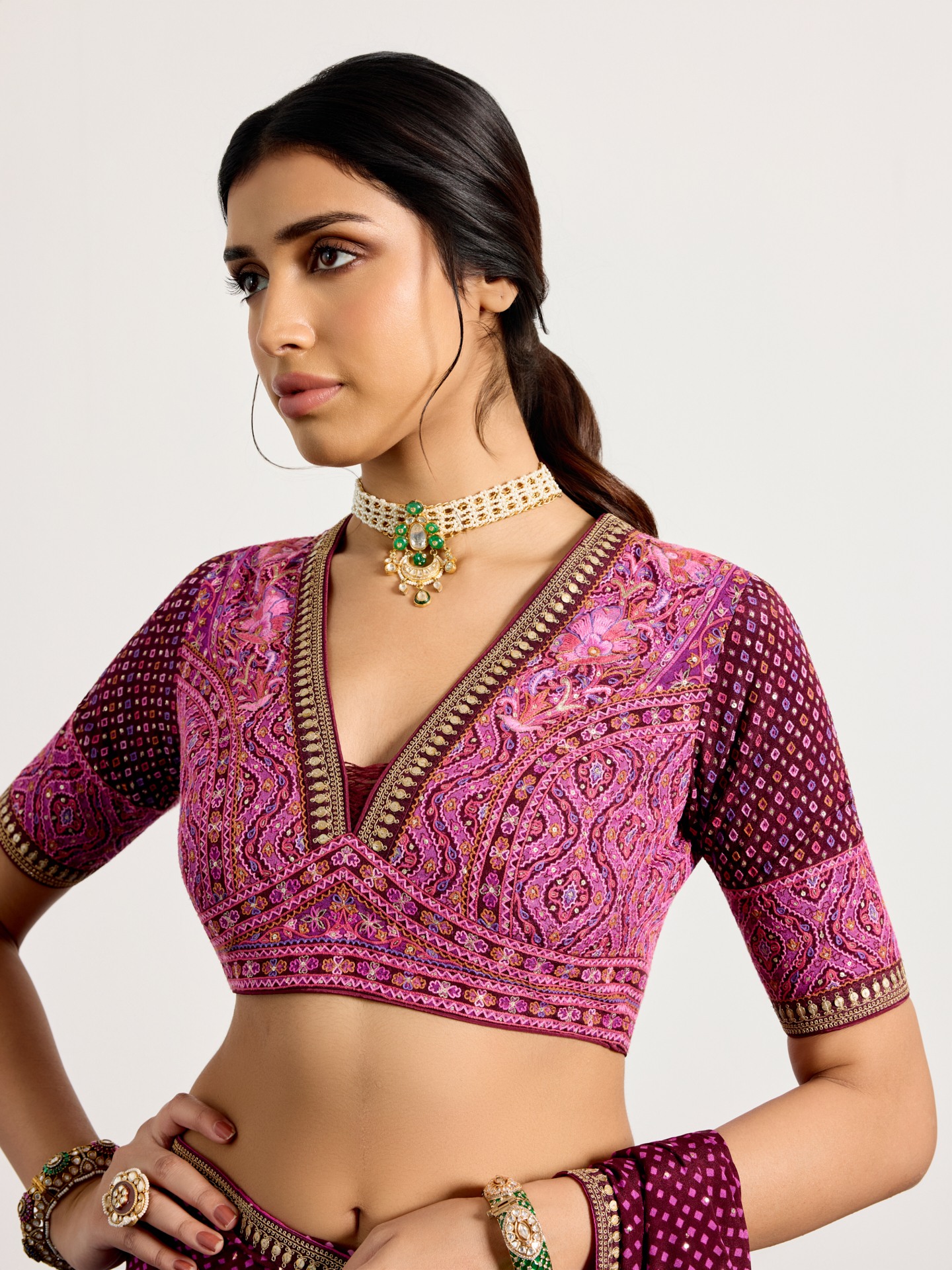 Prune Prina Saree