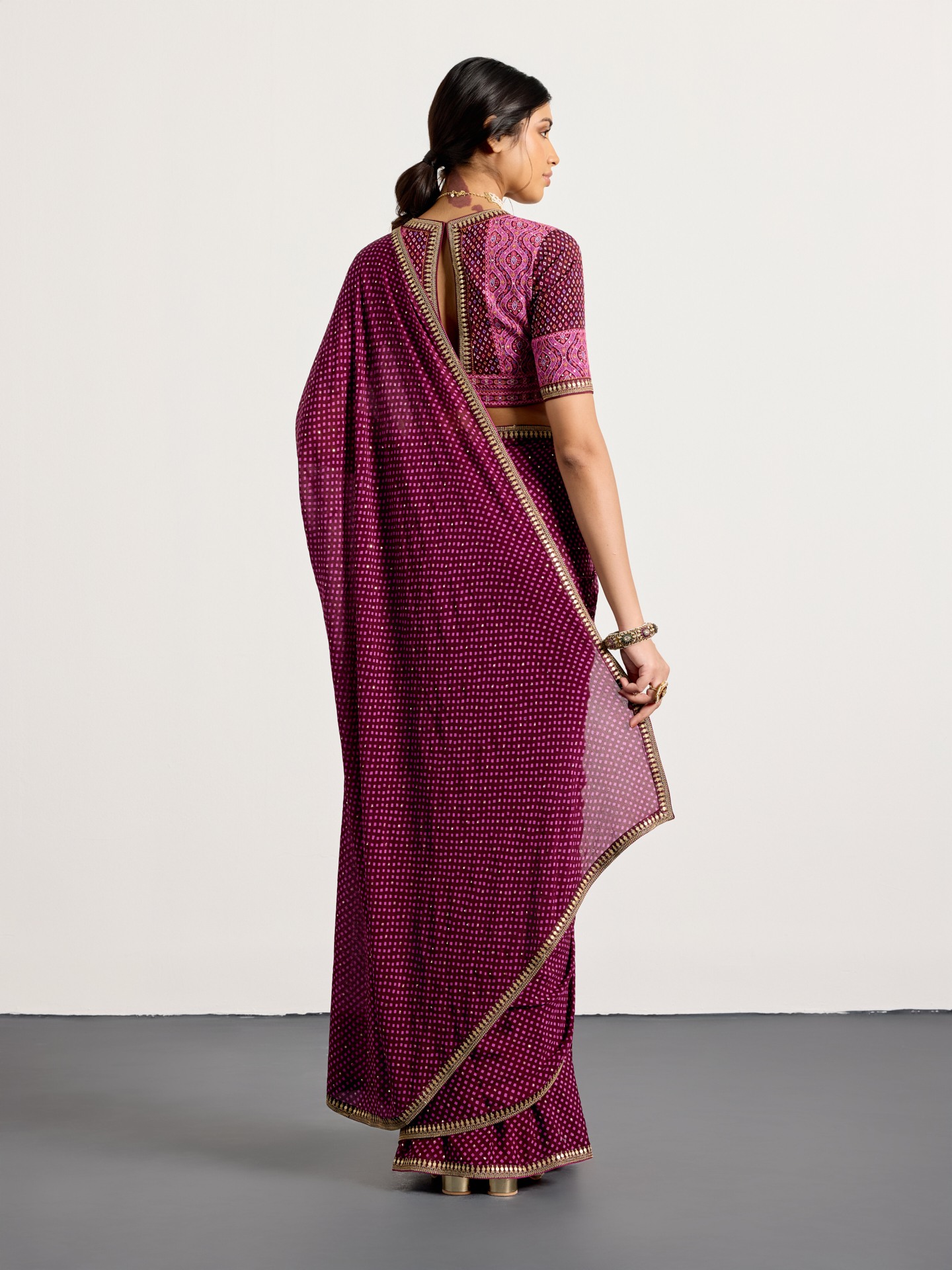 Prune Prina Saree