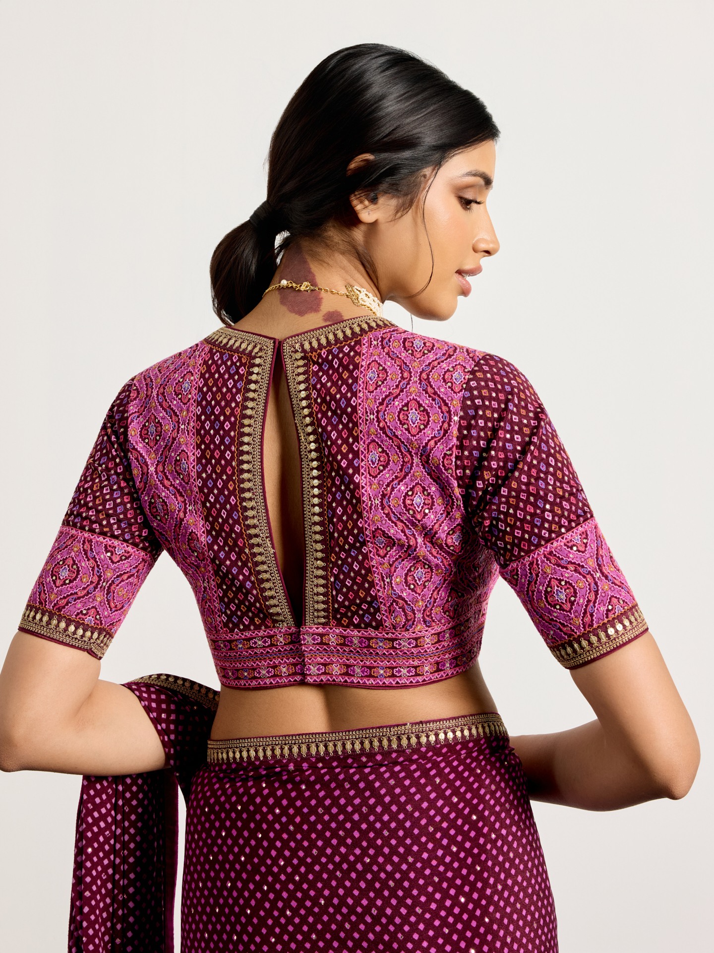 Prune Prina Saree