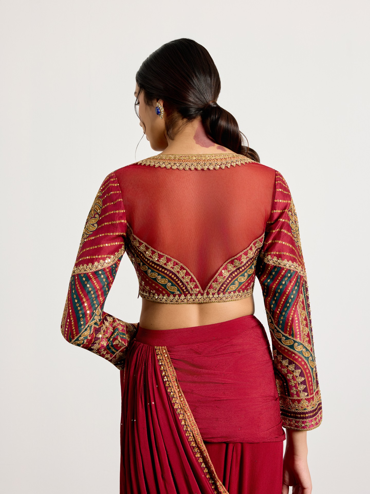 Prune Multi Gulzar Garden Saree