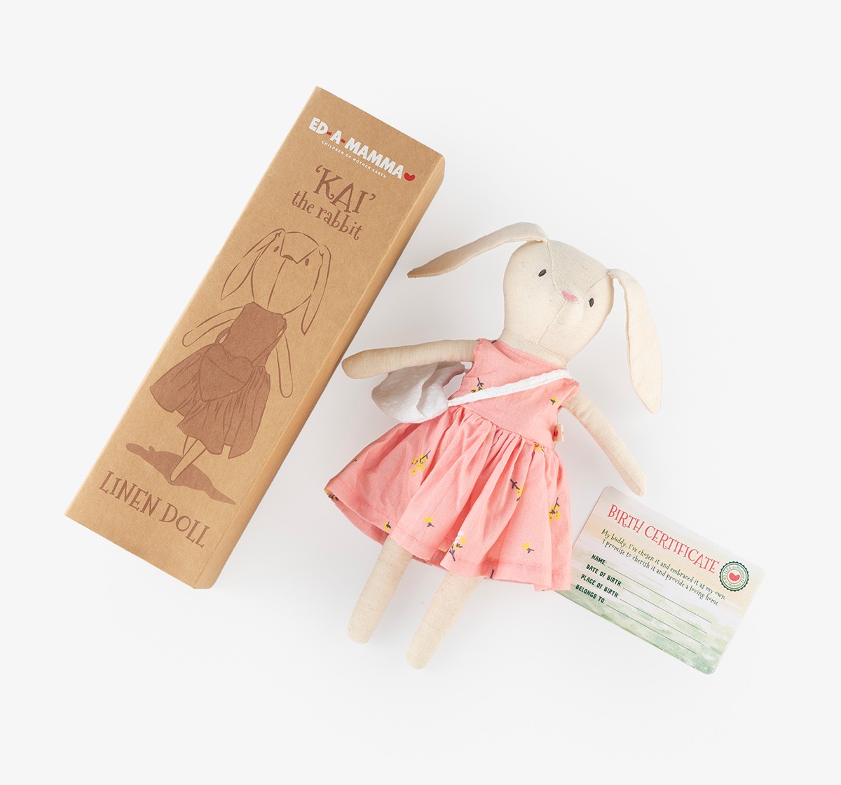 Ed-a-Mamma Linen Dolls - Rabbit