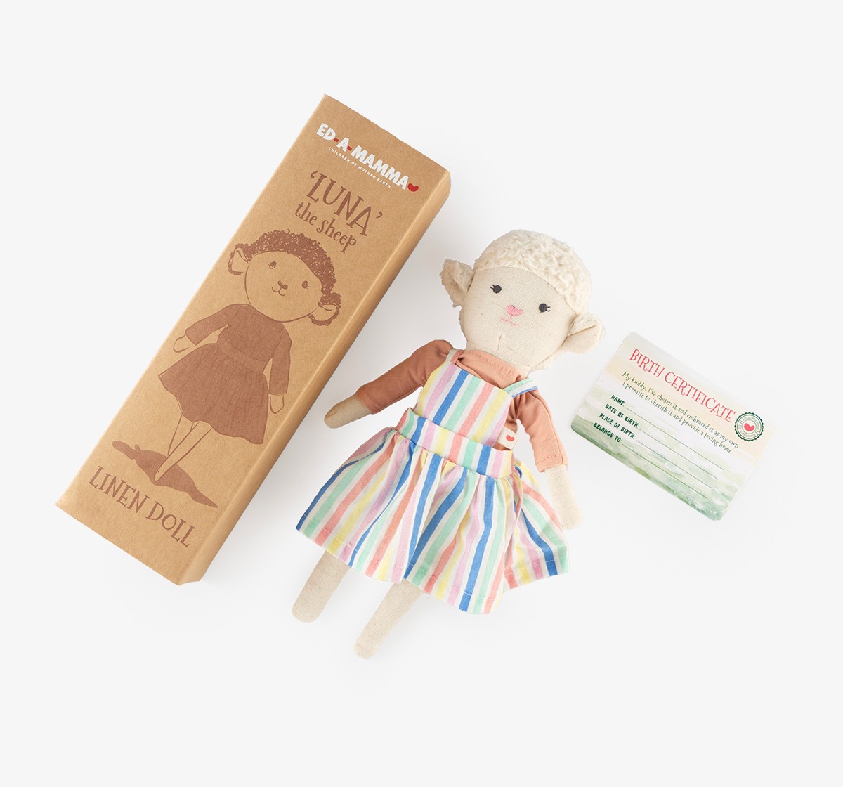 Ed-a-Mamma Linen Dolls - Sheep