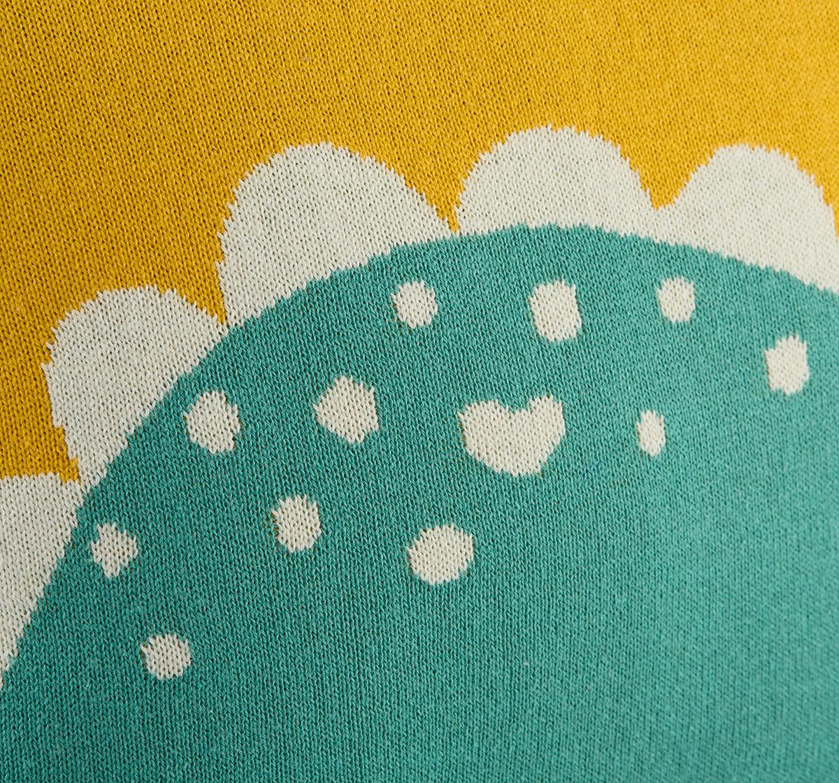 Flat Knit Dino Cushion
