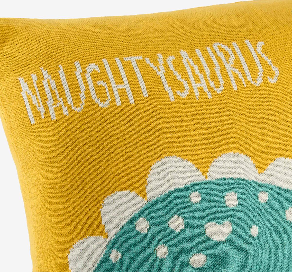 Flat Knit Dino Cushion