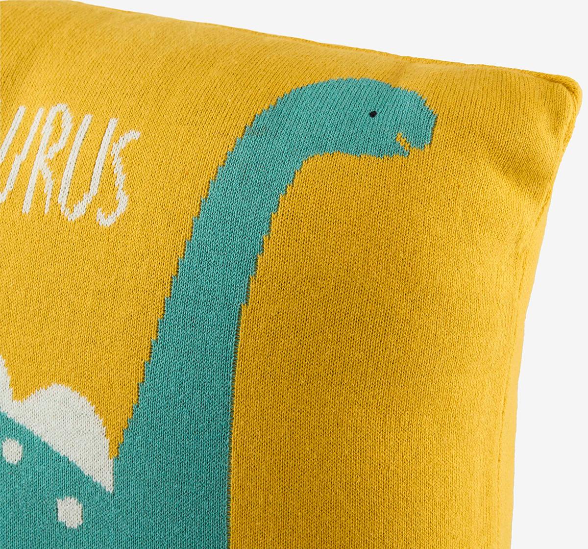 Flat Knit Dino Cushion