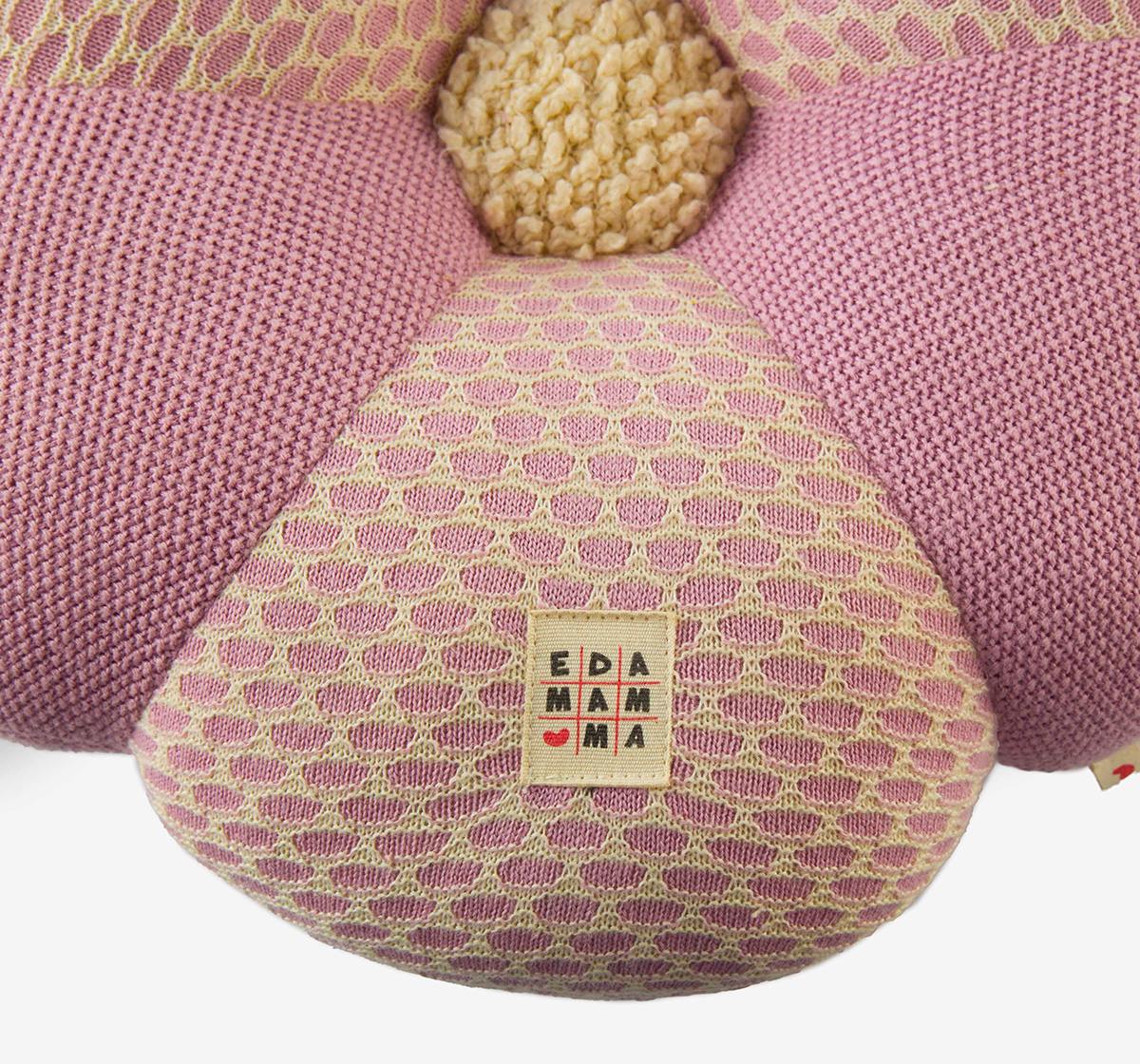 Flat Knit Flower Cushion