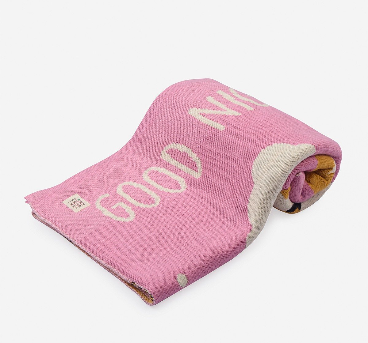 Flat Knit Blanket With Flat Knit Fox Toy