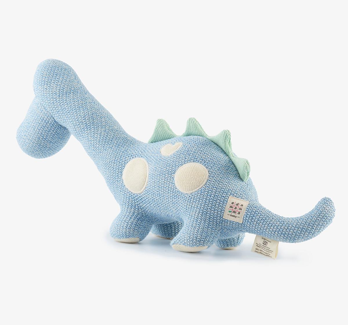Flat Knit Blanket With Dino Toy