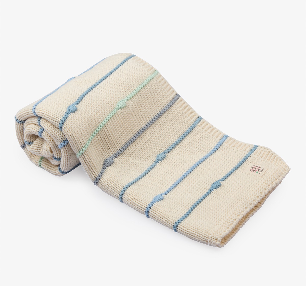 Flat Knit Blanket With Dino Toy