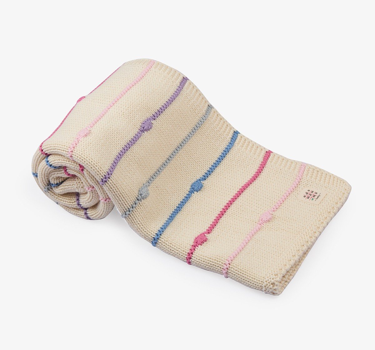 Flat Knit Blanket With Dino Toy