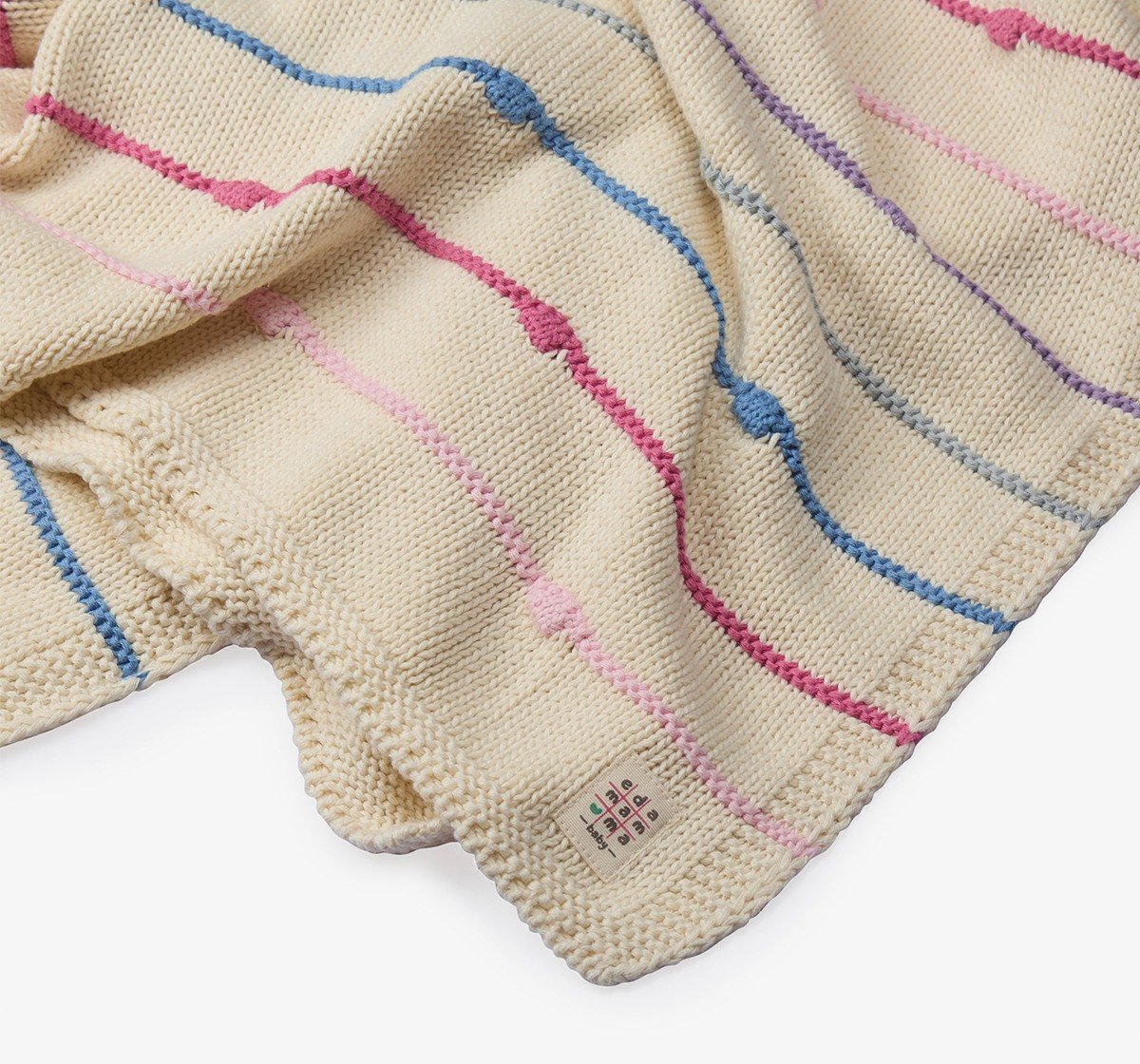 Flat Knit Blanket With Dino Toy