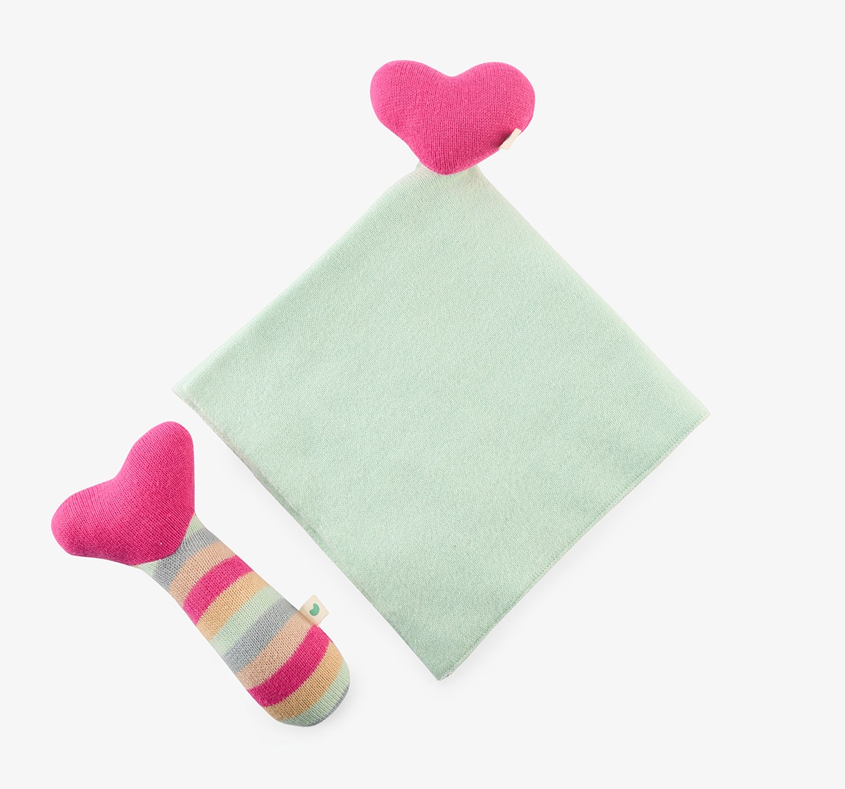 Blanket, Rattle, Cuddle Cloth & Basket 4 Pcs Gift Sets