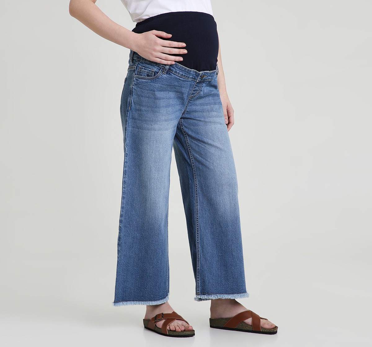 Maternity Jeans  Solid Blue