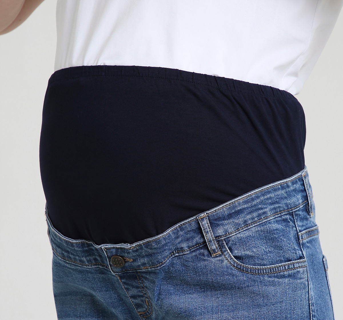 Maternity Jeans  Solid Blue