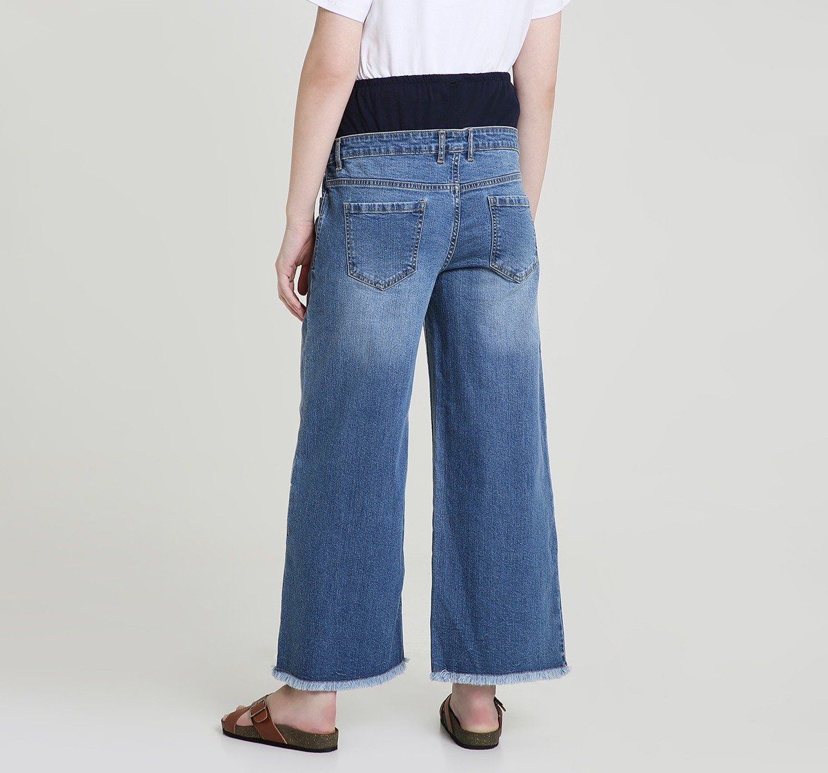 Maternity Jeans  Solid Blue