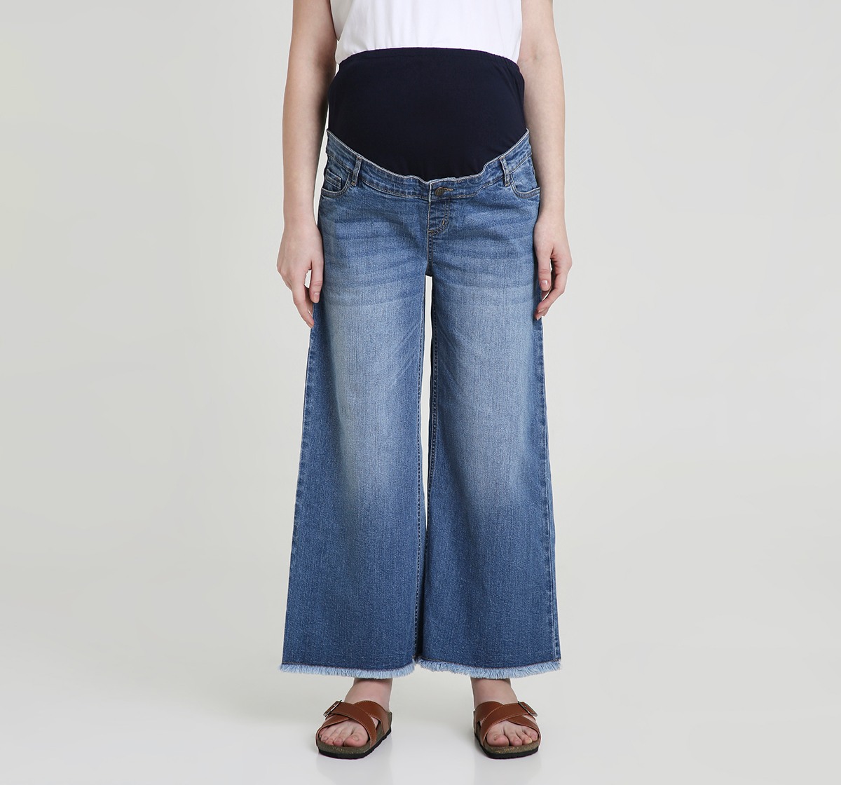 Maternity Jeans  Solid Blue