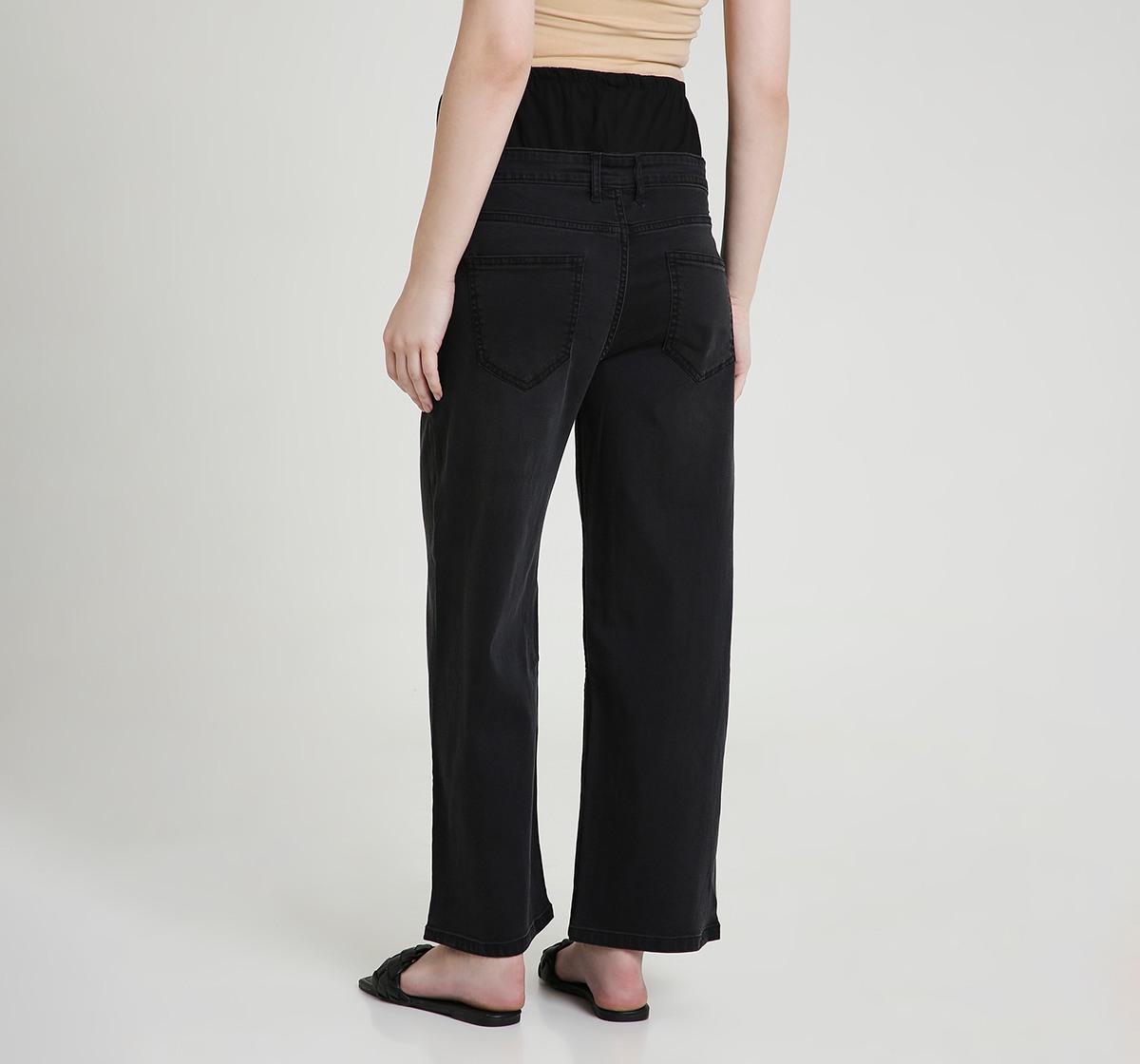 Maternity Jeans  Solid Black