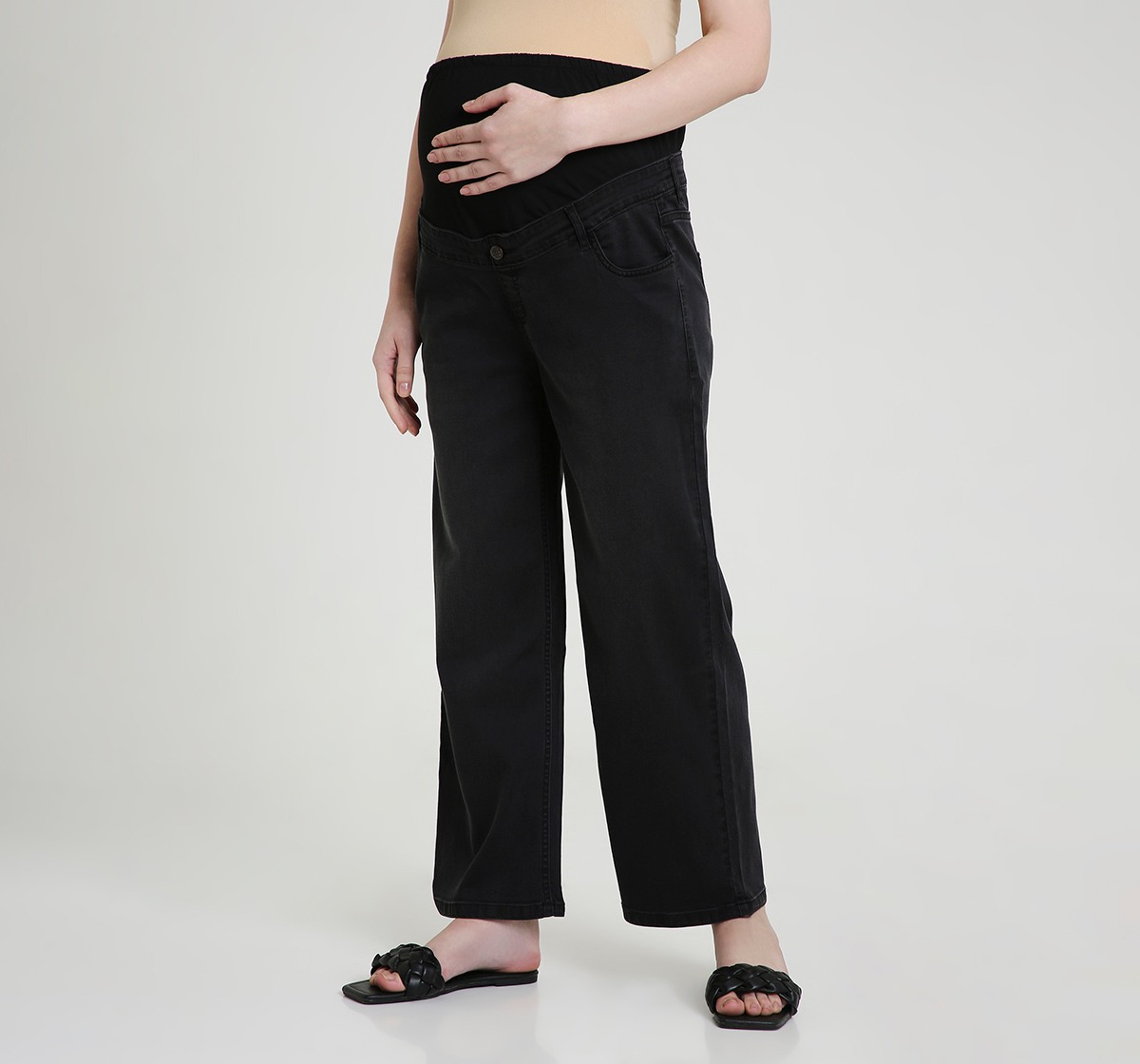 Maternity Jeans  Solid Black