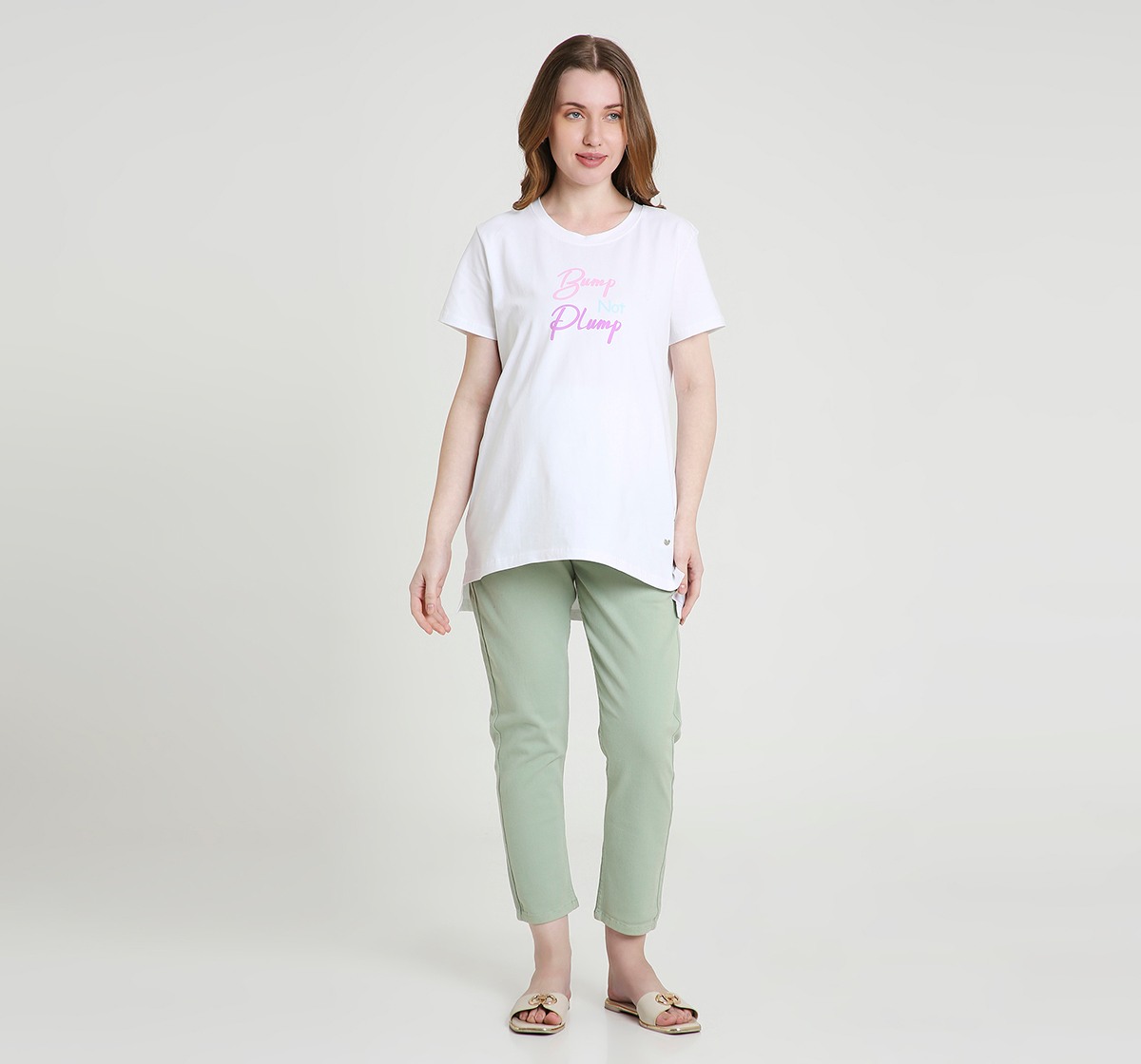 Maternity Jeans  Solid Olive