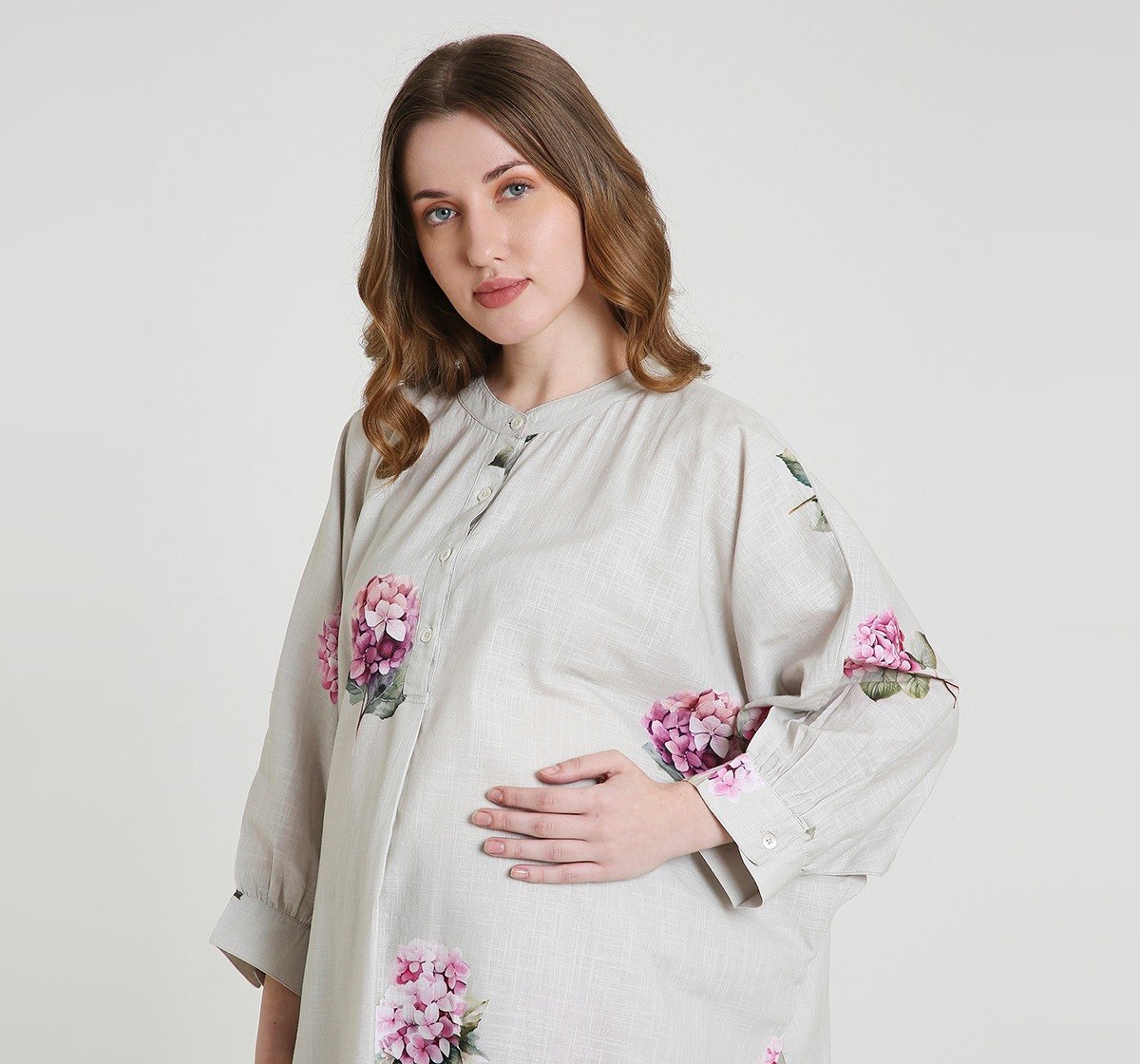 Maternity Clothing Sets 3/4 Sleeves Floral Print Multi