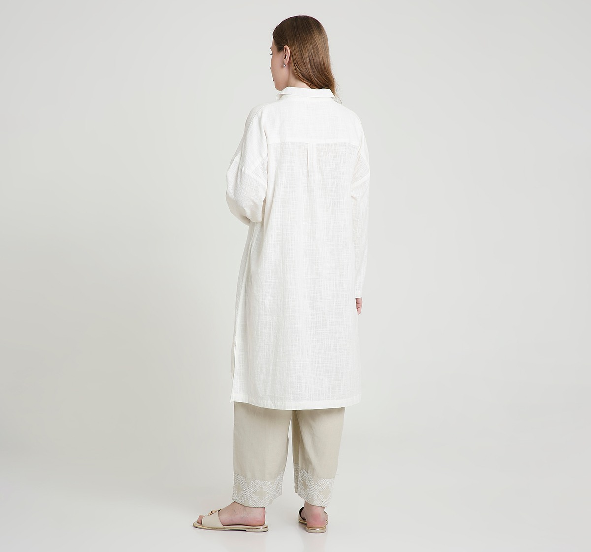 Maternity Clothing Sets Long Sleeves Solid White