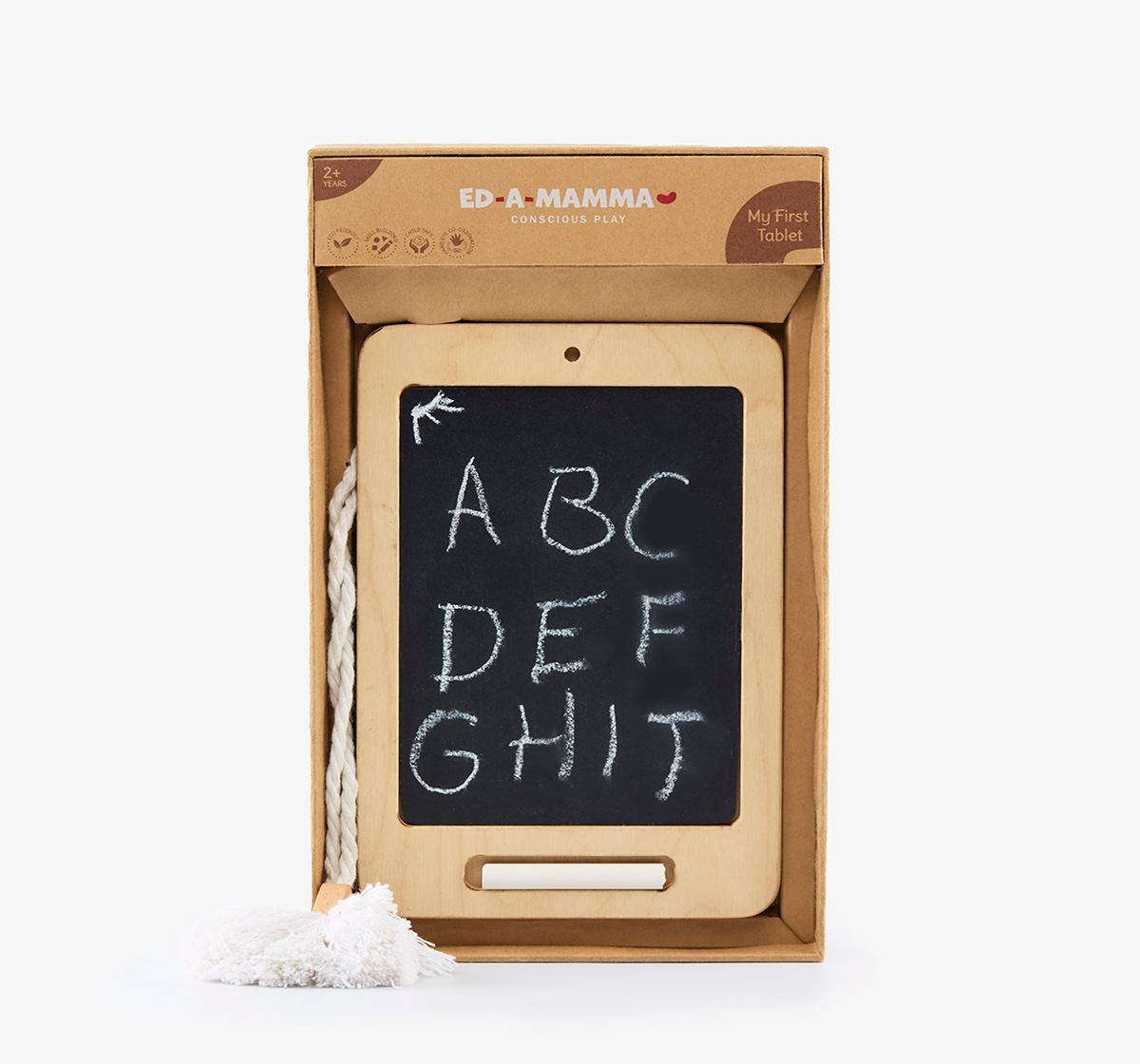 Ed-a-Mamma Wooden Slate Tablet