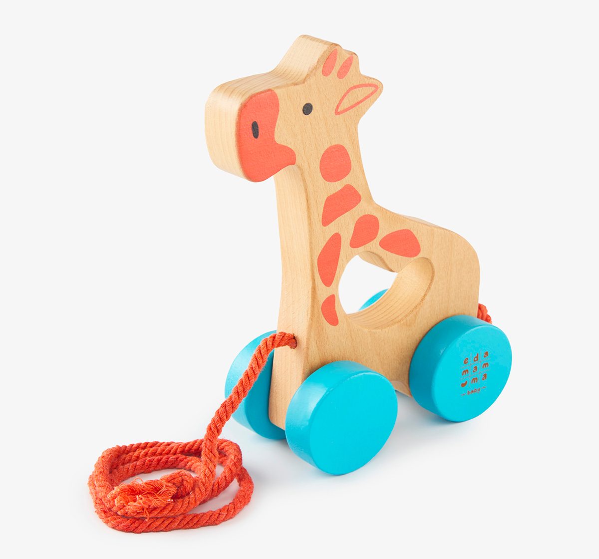 Ed-a-Mamma Wooden Pull Toy - Giraffe