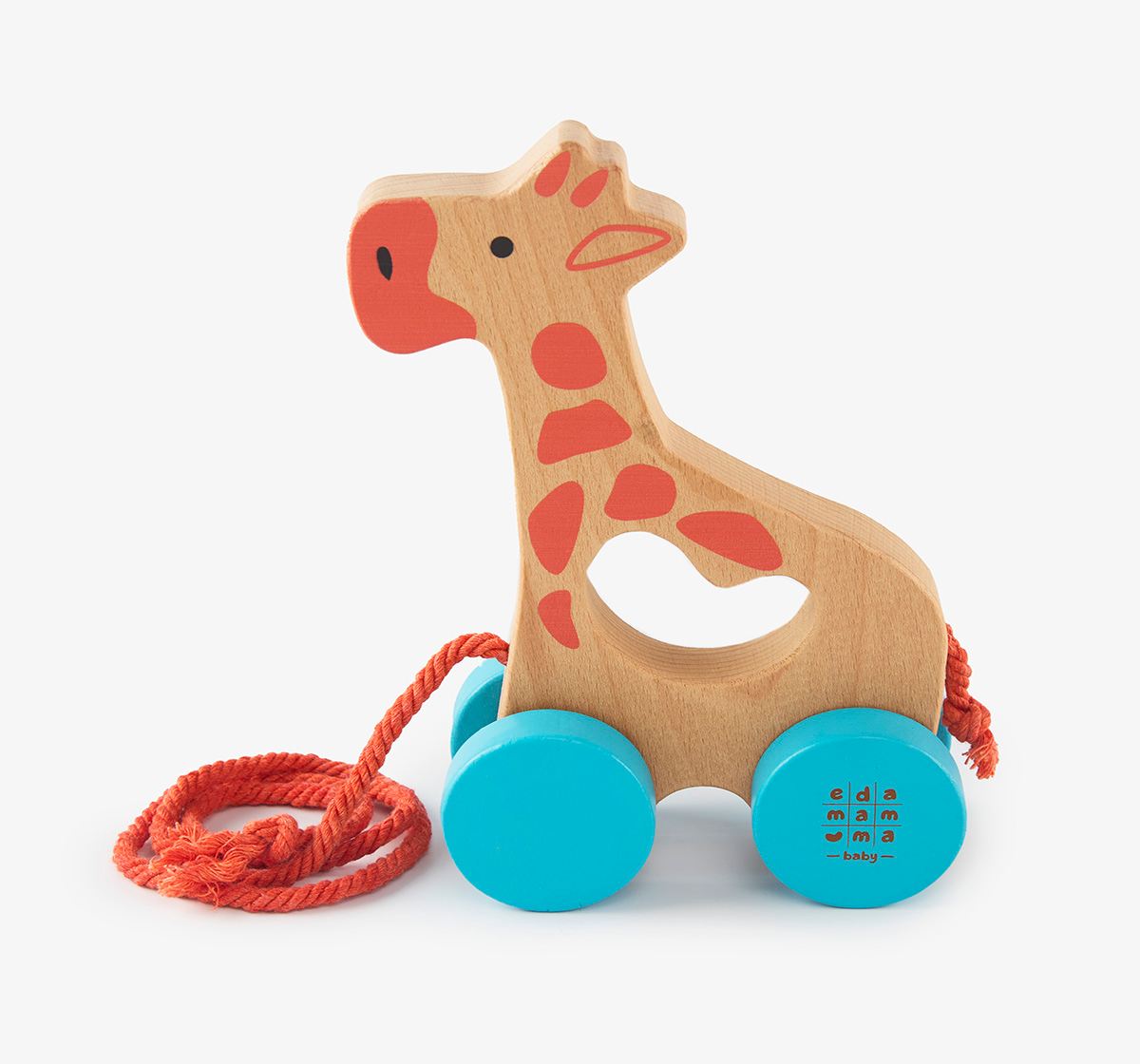 Ed-a-Mamma Wooden Pull Toy - Giraffe