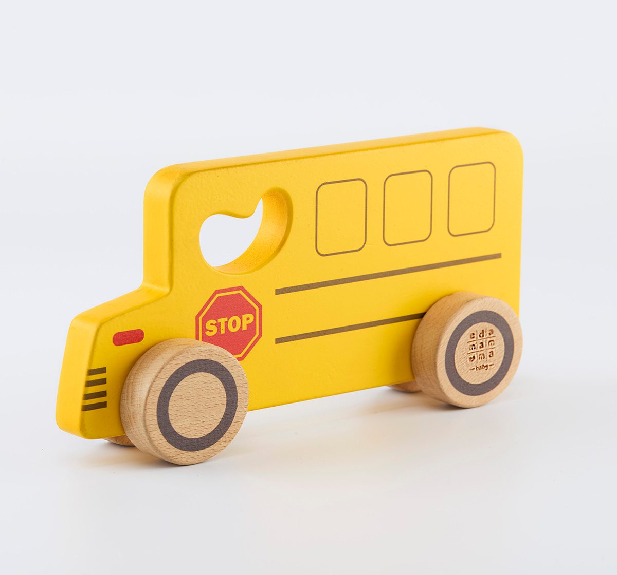 Ed-a-Mamma Wooden Vehicle - School Bus