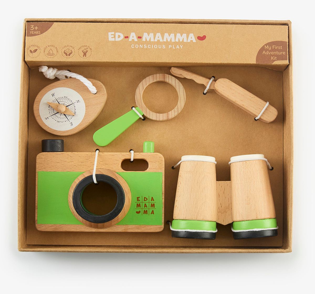Ed-a-Mamma Wooden Pretend Play - Adventure Kit (5 Pcs)