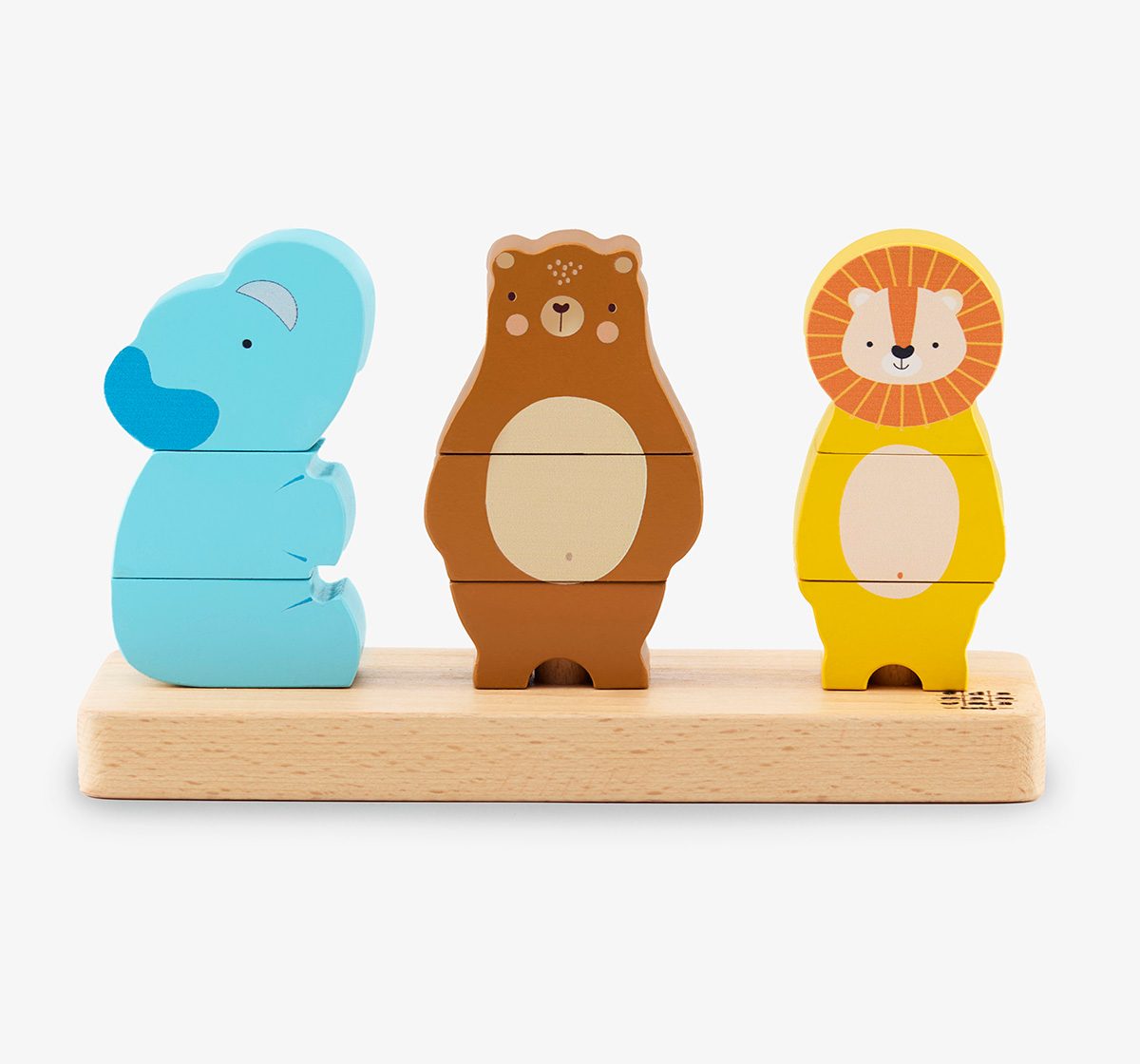 Ed-a-Mamma Wooden Stacking - Jungle Animal (12 Pcs)