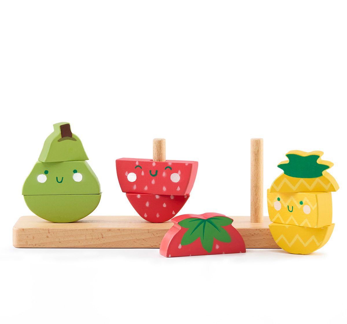 Ed-a-Mamma Wooden Stacking - Fruits (13 Pcs)